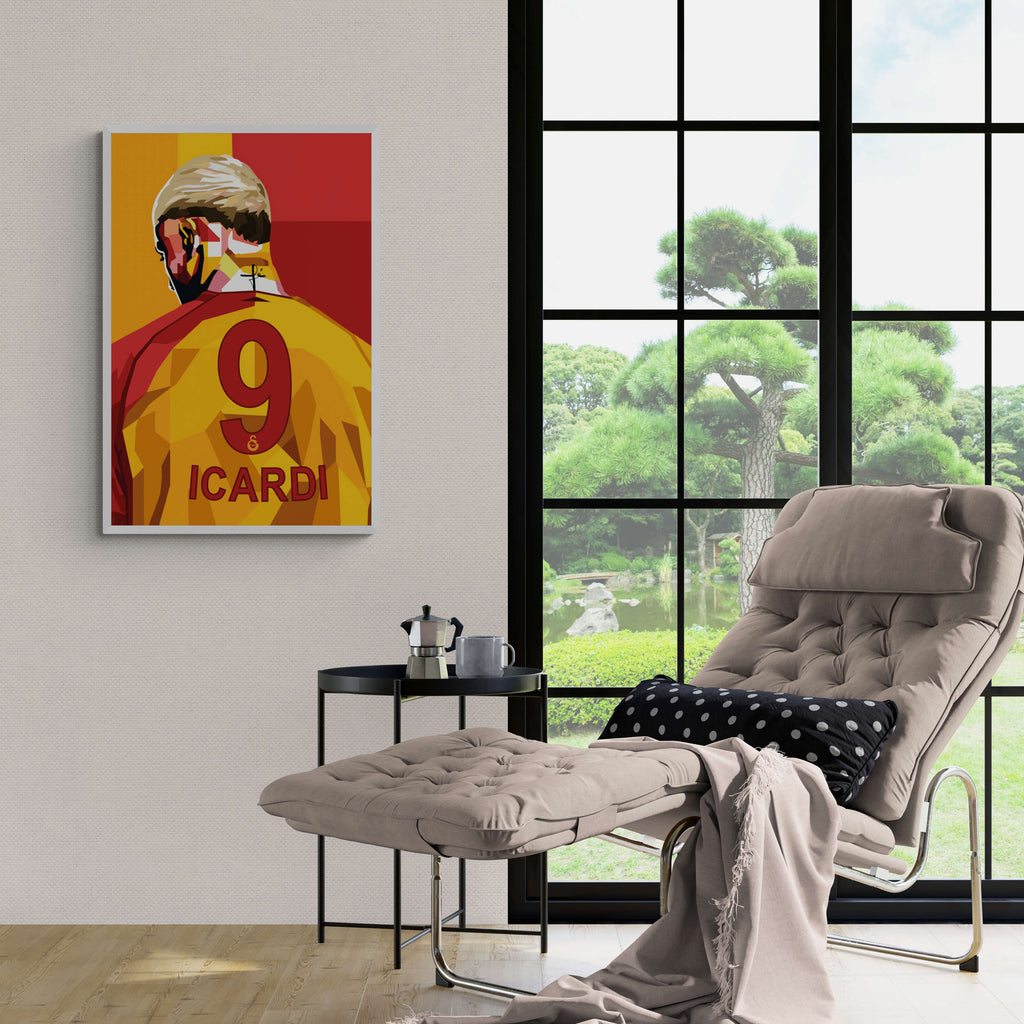 Mauro Icardi Poster | Galatasaray | Muurdecoratie | Wanddecoratie voor Voetbalfans | Sports Kunst aan de Muur | Voetbal Posters | Decoratie voor Thuis