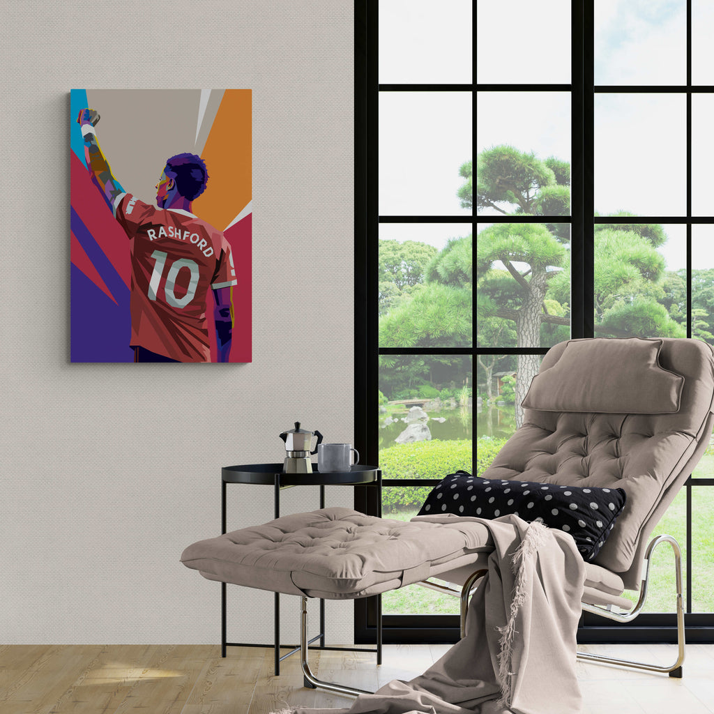 Rashford Poster | Pop Art Muurdecoratie | Wanddecoratie voor Thuis | Posters en Kunst aan de Muur