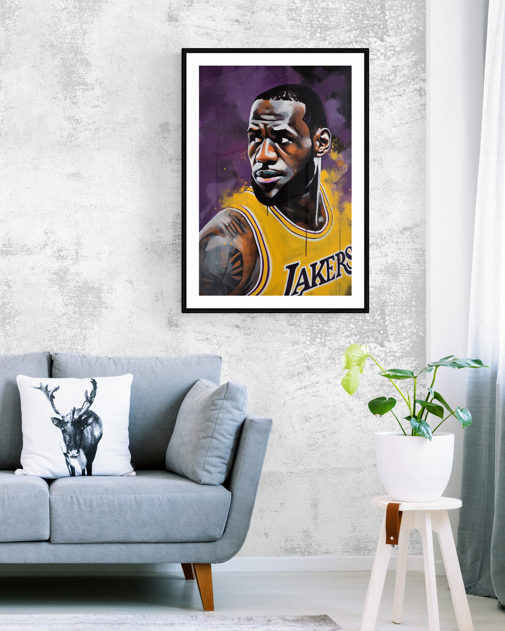 Lebron James Poster | Muurdecoratie voor fans | Wanddecoratie Basketballer | Posters voor Thuis en Kantoor