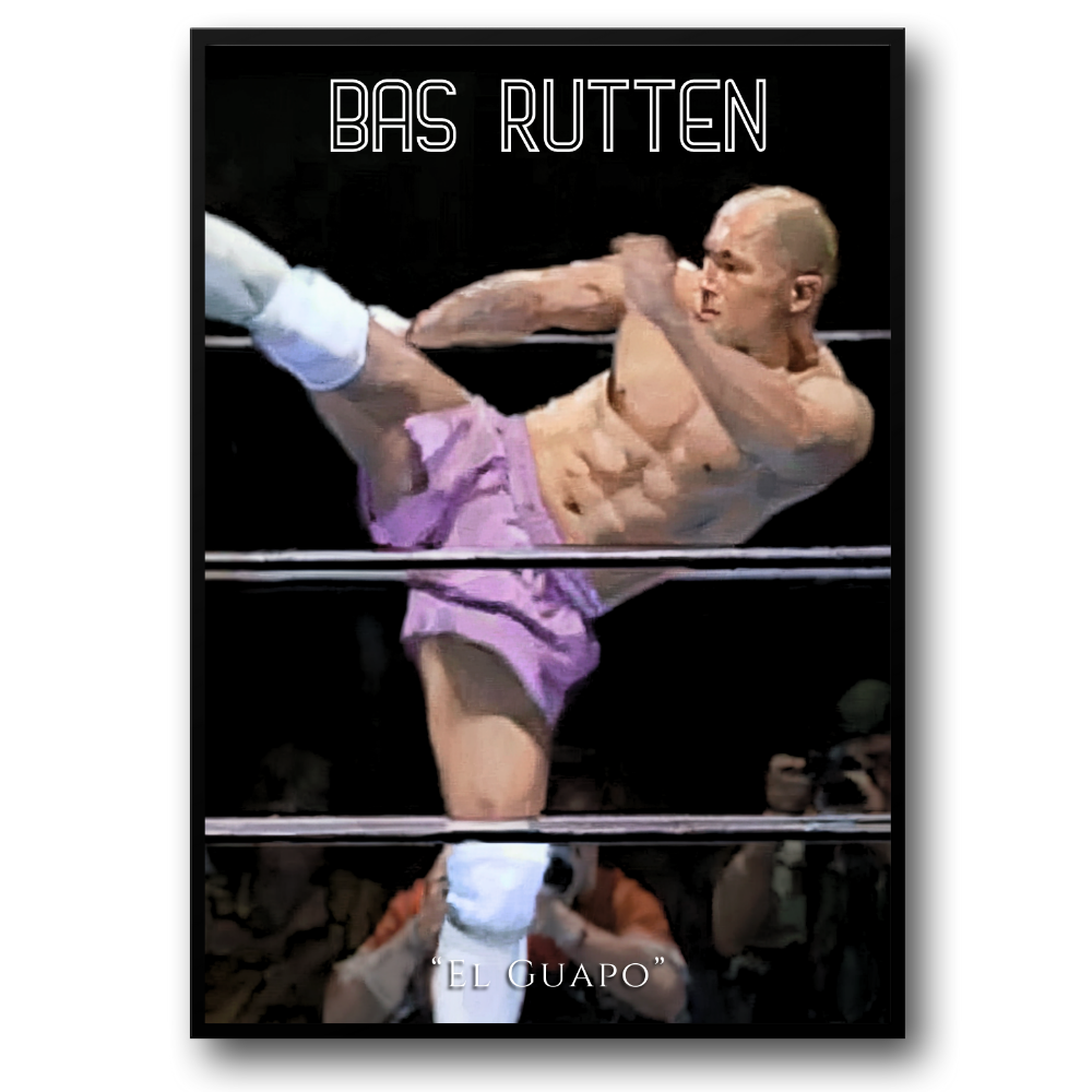 El Guapo Poster | Iconic Kick van Bas Rutten | UFC Kampioen | Muurdecoratie en Wanddecoratie