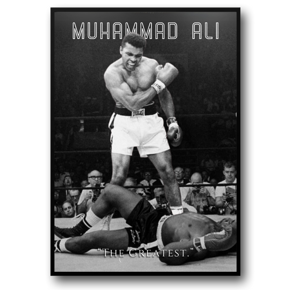 Muhammad Ali | Muurdecoratie | Knockout Iconische Kunst | Wanddecoratie | Boksen Poster | The Greatest