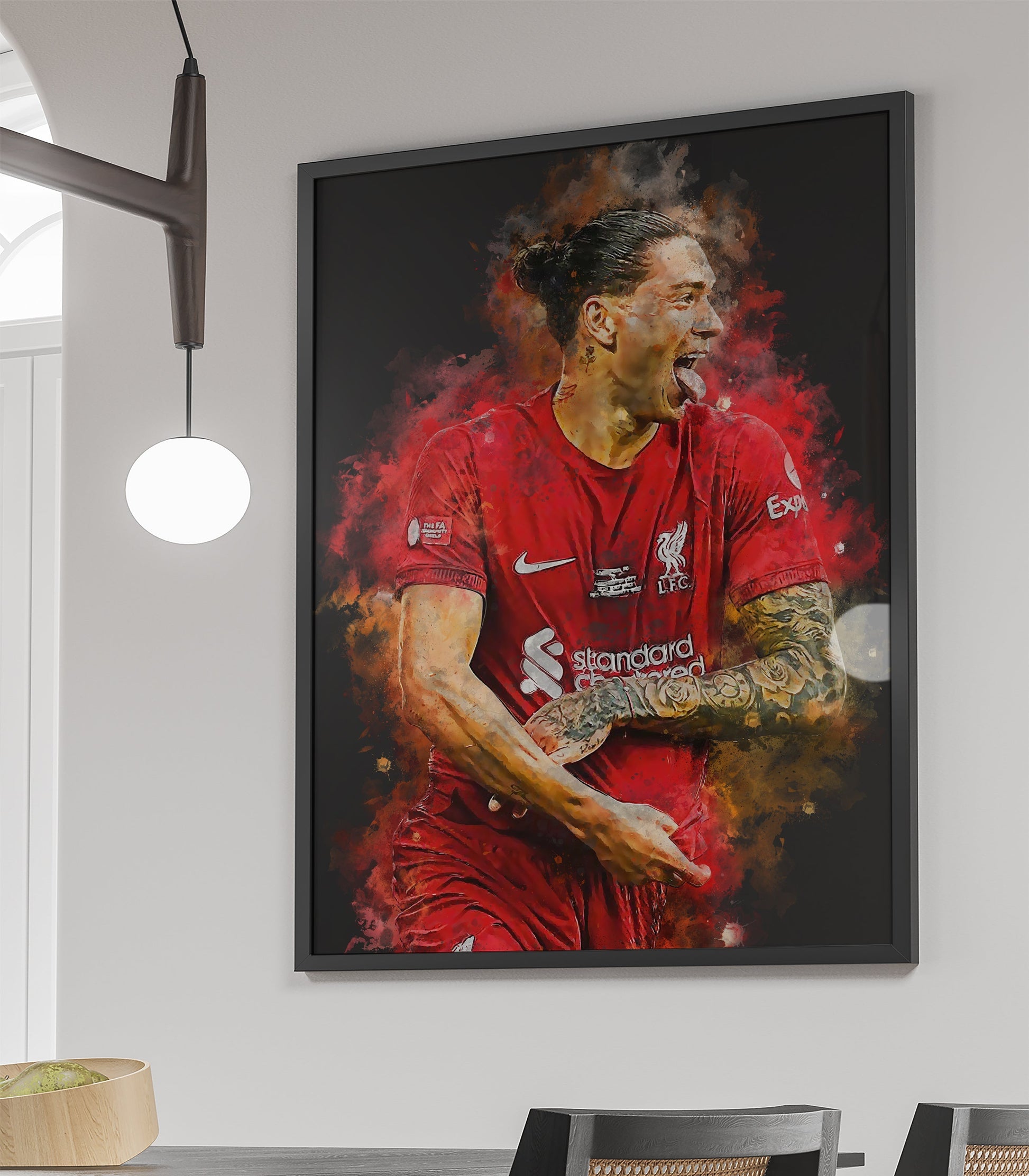 Nunez Football Soccer poster | Wanddecoratie | Muurdecoratie | Posters | Huis & Tuin | Sport Kunst