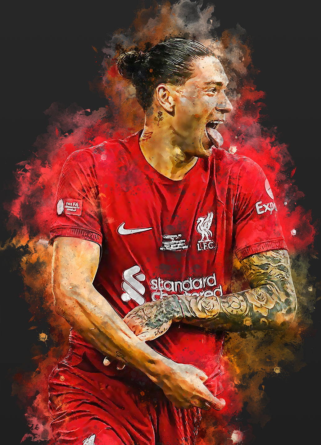Nunez Football Soccer poster | Wanddecoratie | Muurdecoratie | Posters | Huis & Tuin | Sport Kunst