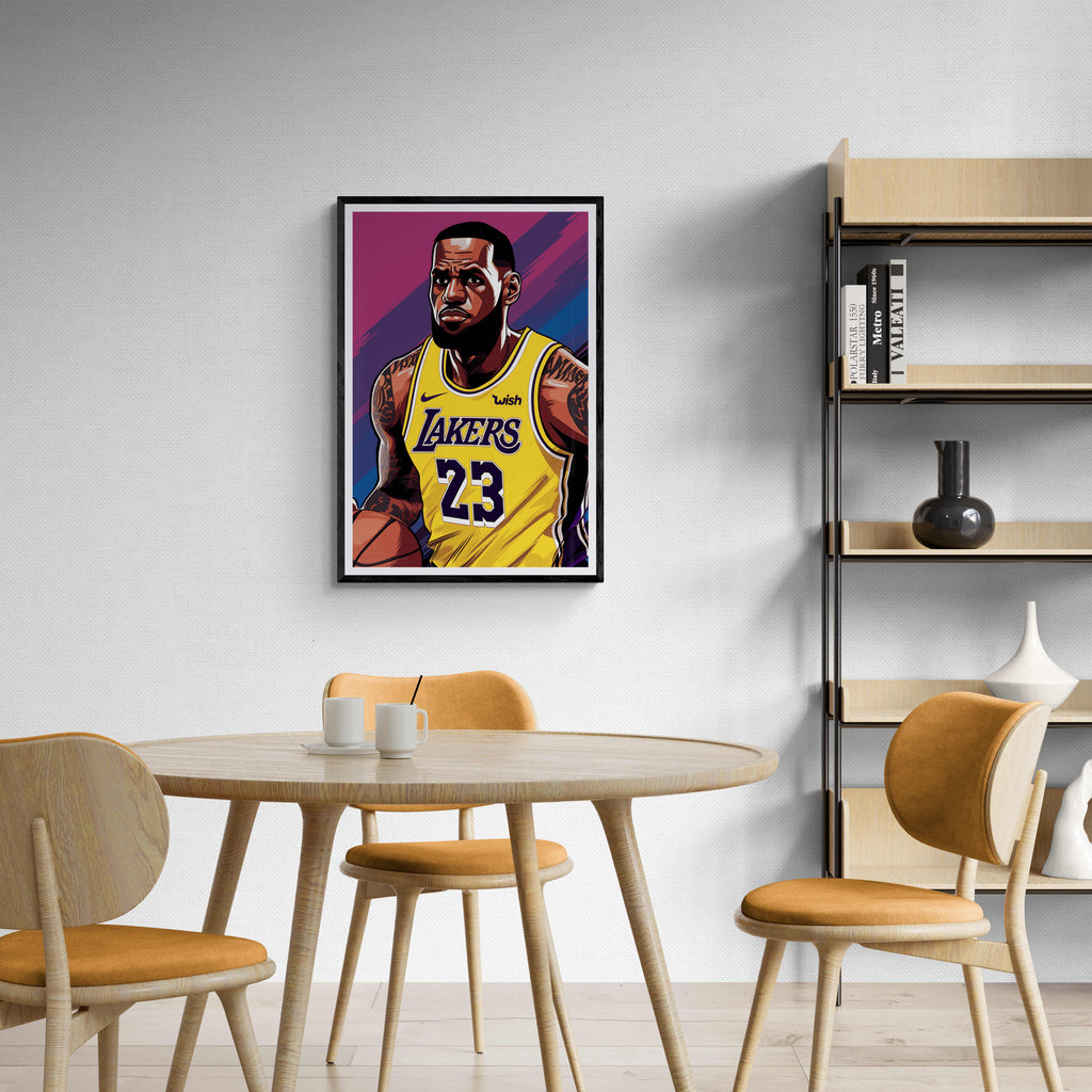 Lebron James Poster | Muurdecoratie | Wanddecoratie | Posters | Sport Kunst | Lebron James Afbeelding