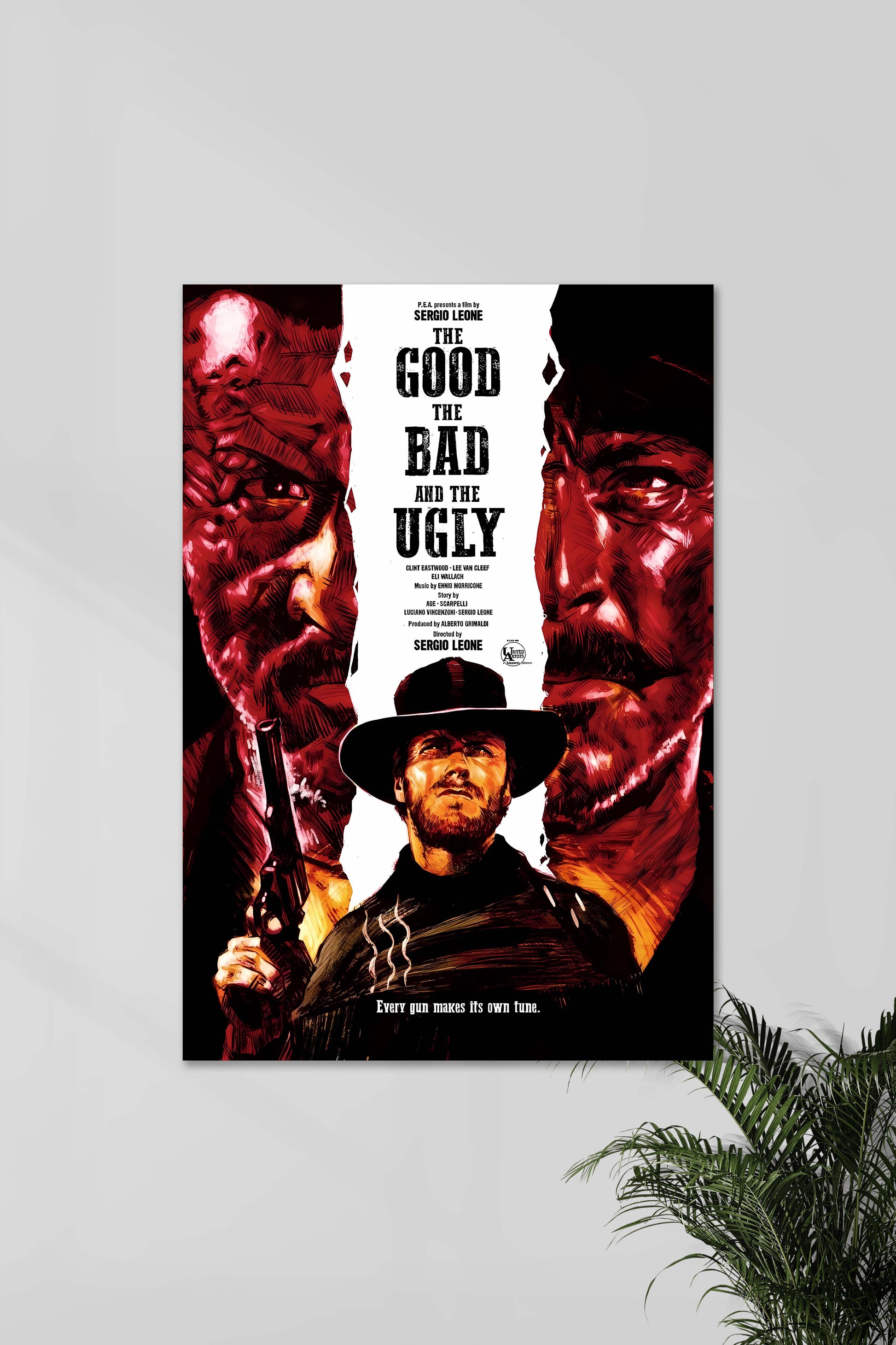 Every Gun Makes its OWN TUNE | De Goede de Slechte en de Lelijke | Muurdecoratie | Cult Movies Posters