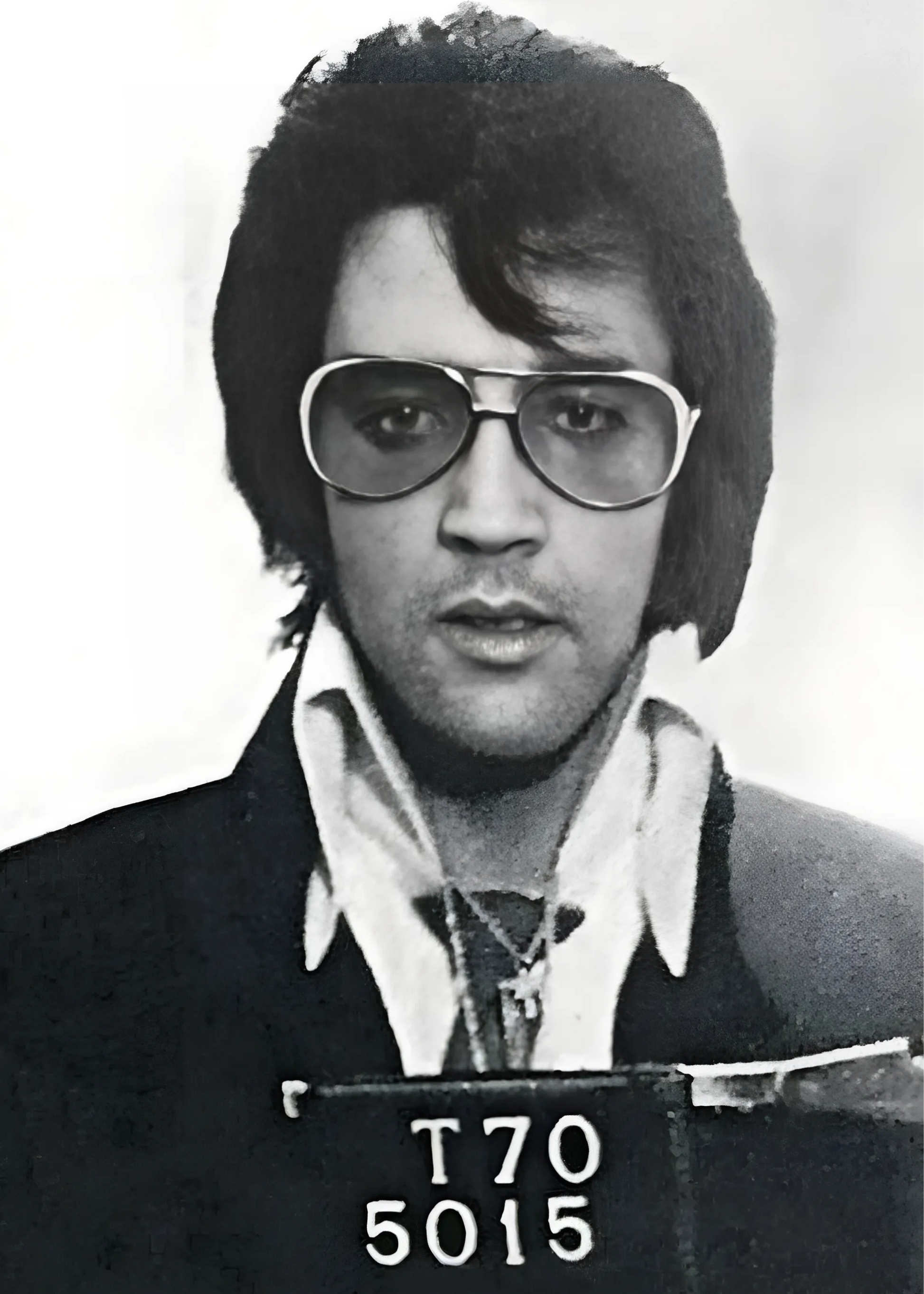 Elvis Presley Poster | Iconisch Mugshot Ontwerp | Vintage Stijl Muurdecoratie | Wanddecoratie Kunst