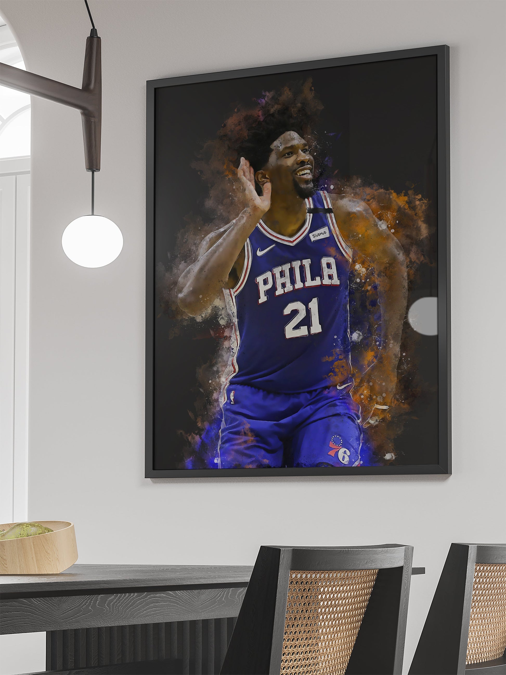 Embiid sport posters | Muurdecoratie | Wanddecoratie kunst | Sportieve print | Poster huis decoratie