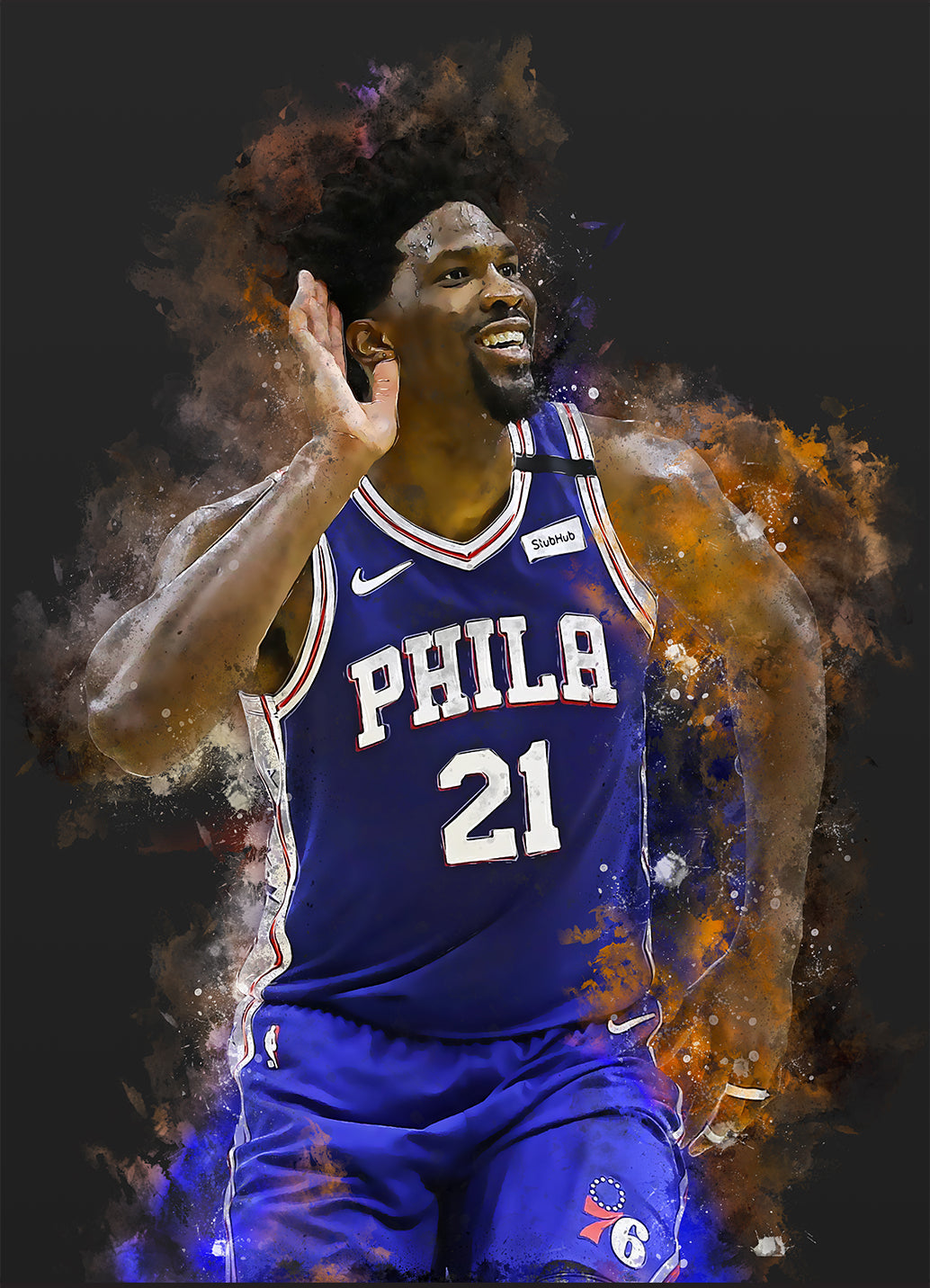 Embiid sport posters | Muurdecoratie | Wanddecoratie kunst | Sportieve print | Poster huis decoratie