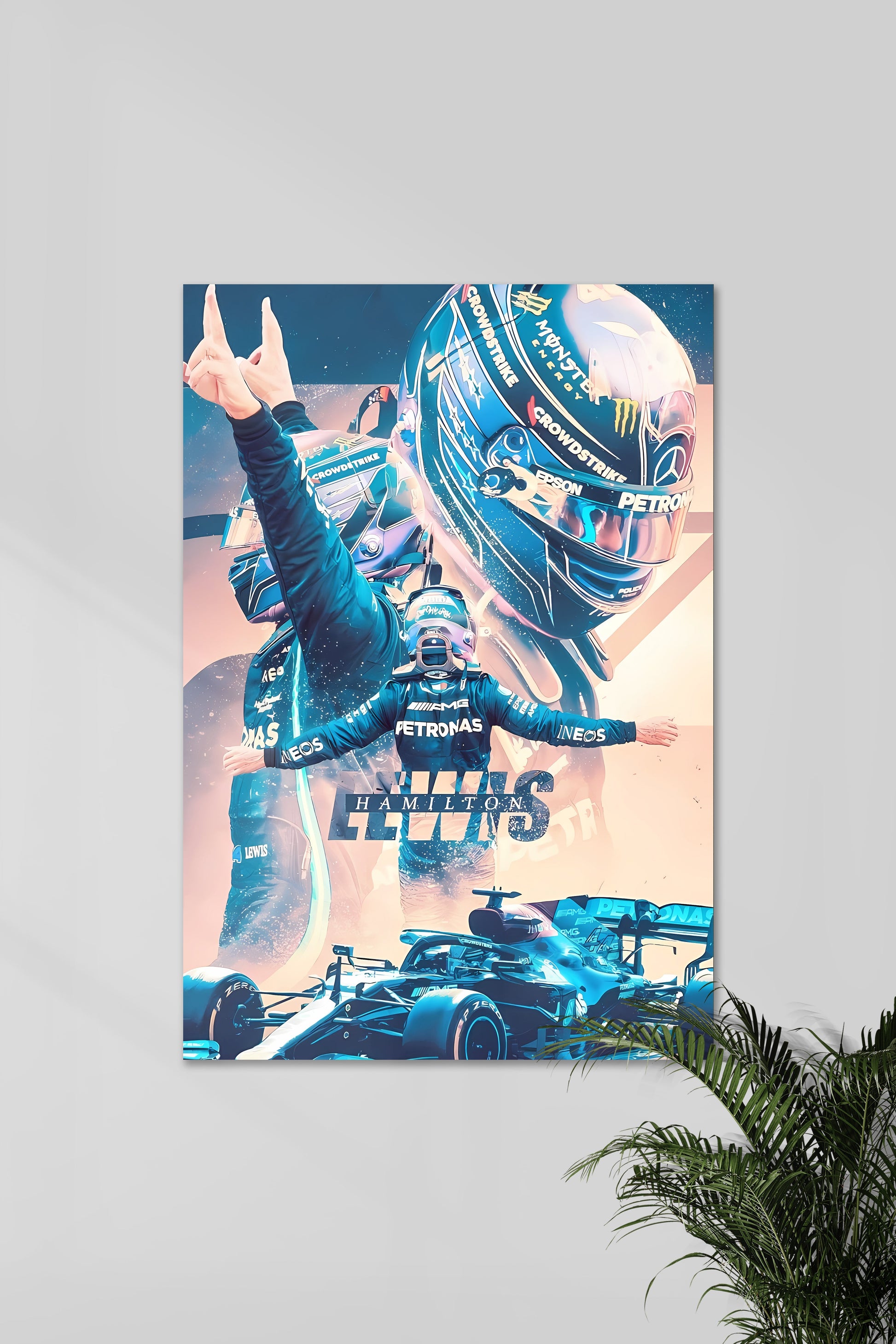 Lewis Hamilton | Formula One Muurdecoratie | F1 Posters | Unieke Wanddecoratie | Beperkte Editie