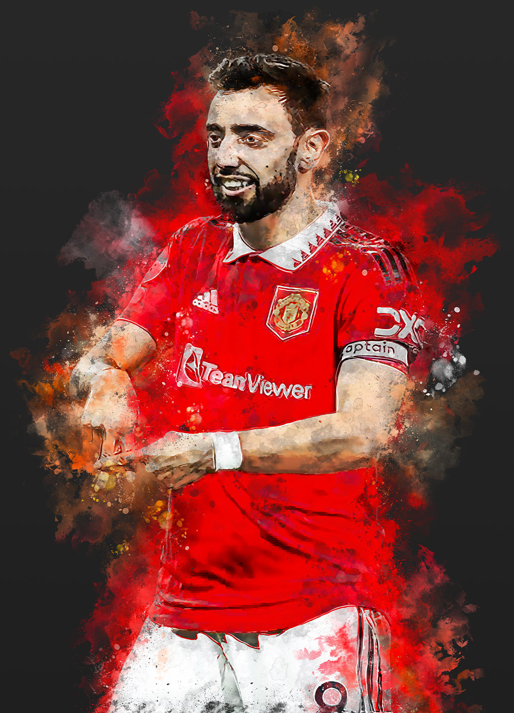 Fernandes Football Soccer | Muurdecoratie Poster | Wanddecoratie Sport | Kunst voor Huis en Tuin