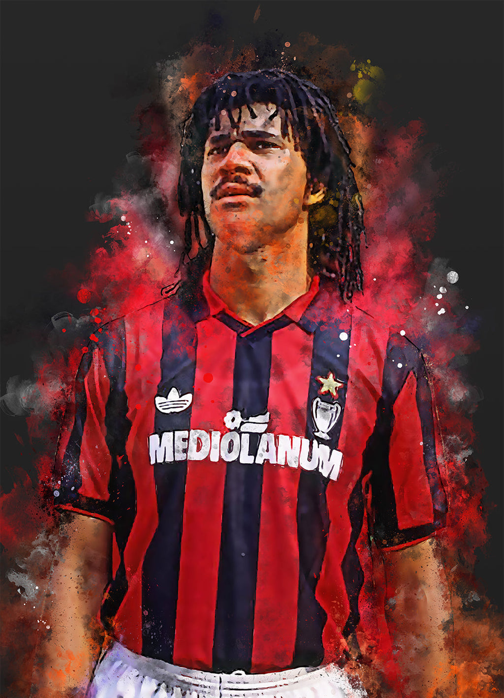 Gullit Football Soccer | Muurdecoratie | Wanddecoratie | Posters | Schilderijen | Canvas kunst