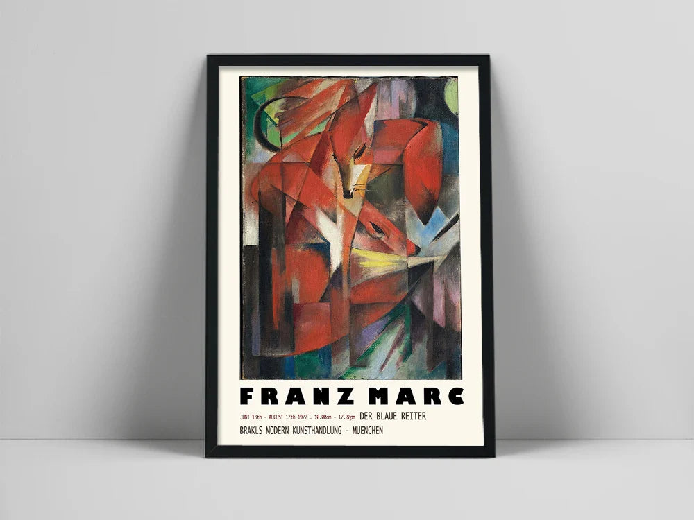 The Foxes | Franz Marc | Dieren Poster | Levendige Muurdecoratie | Museumkwaliteit Reproductie