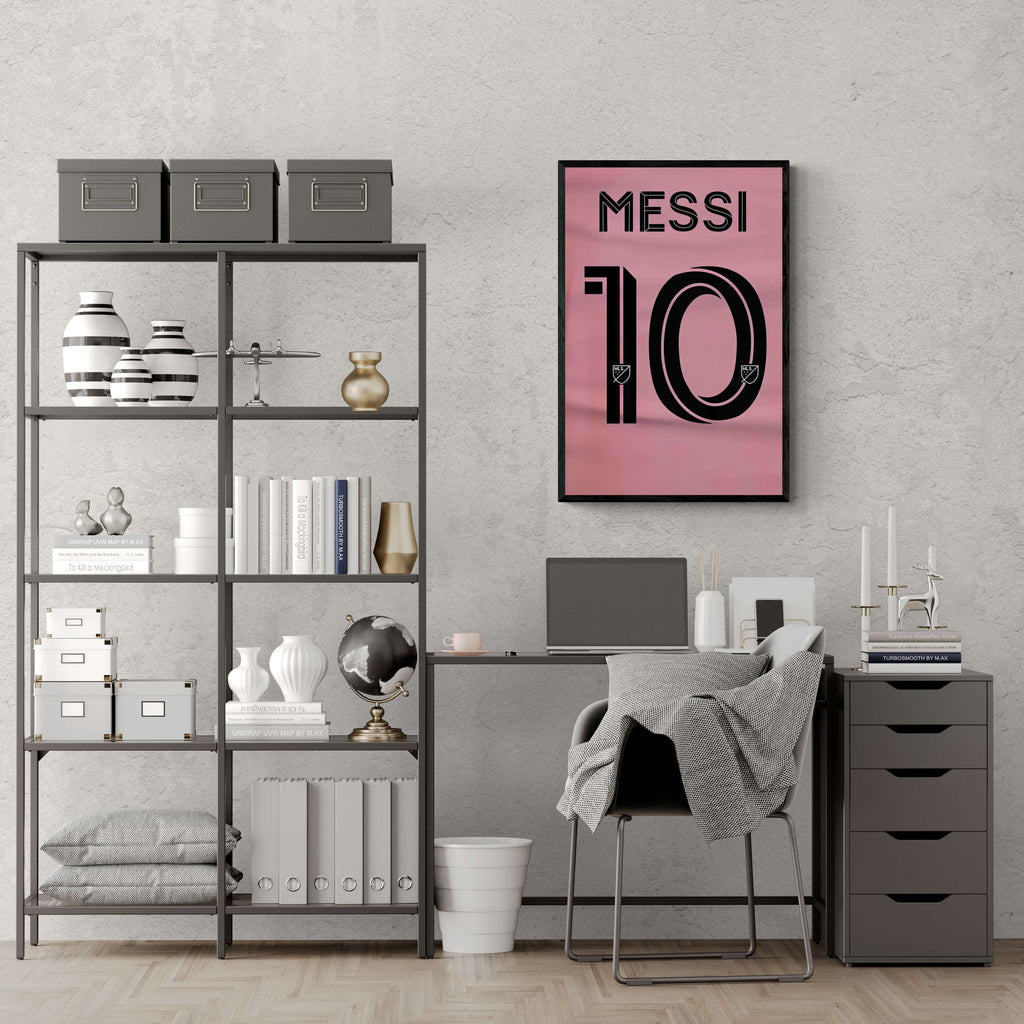 Lionel Messi | Muurdecoratie Poster | Wanddecoratie Sporticoon | Kunst voor Huis & Tuin | Visueel Display