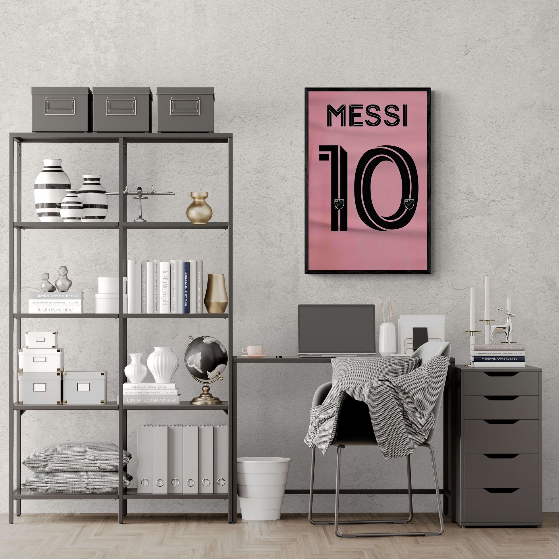 Lionel Messi | Muurdecoratie Poster | Wanddecoratie Sporticoon | Kunst voor Huis & Tuin | Visueel Display
