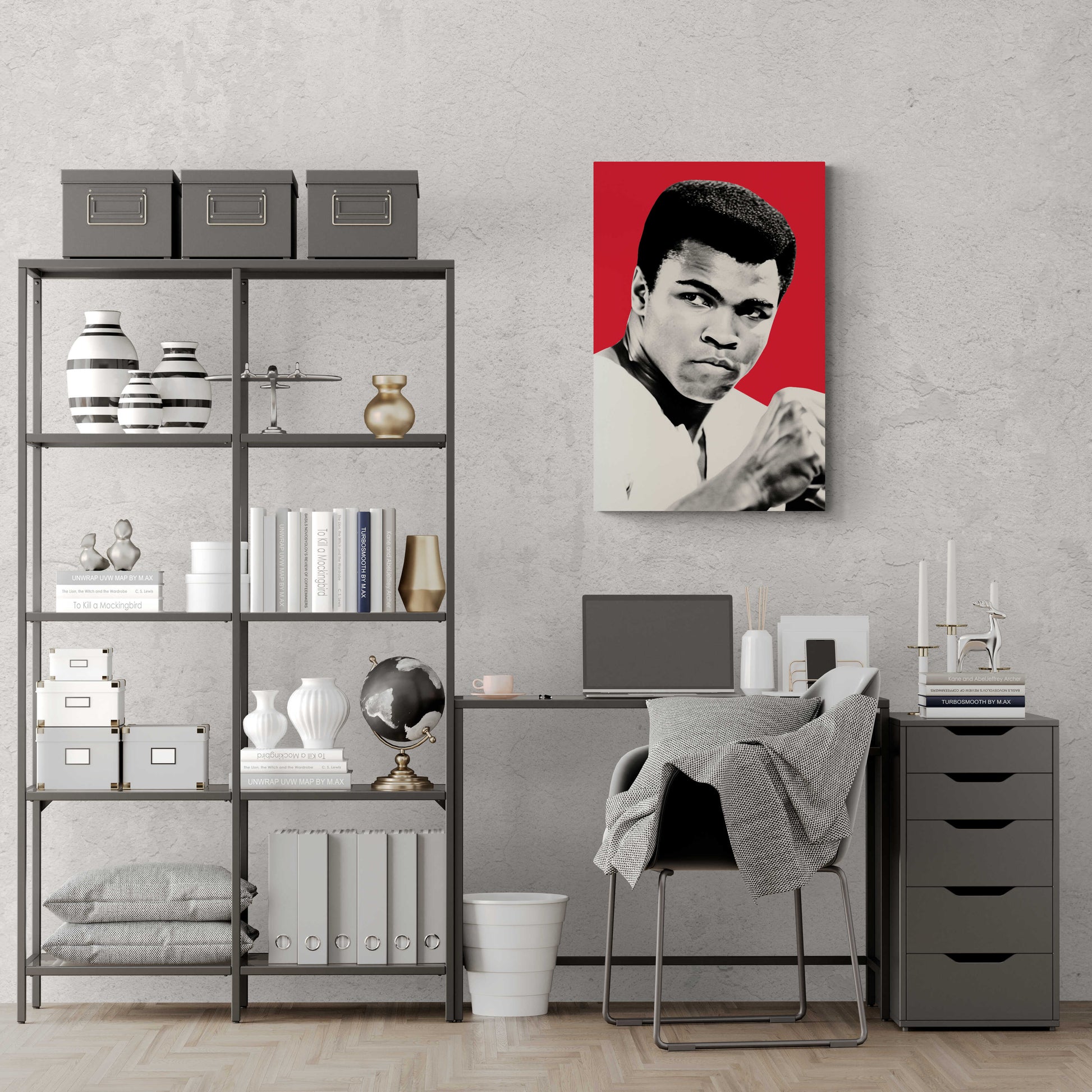 Muhammad Ali Tribute | Bokskampioen Schilderij | Vintage Sporticoon | Wanddecoratie | Muurdecoratie Poster