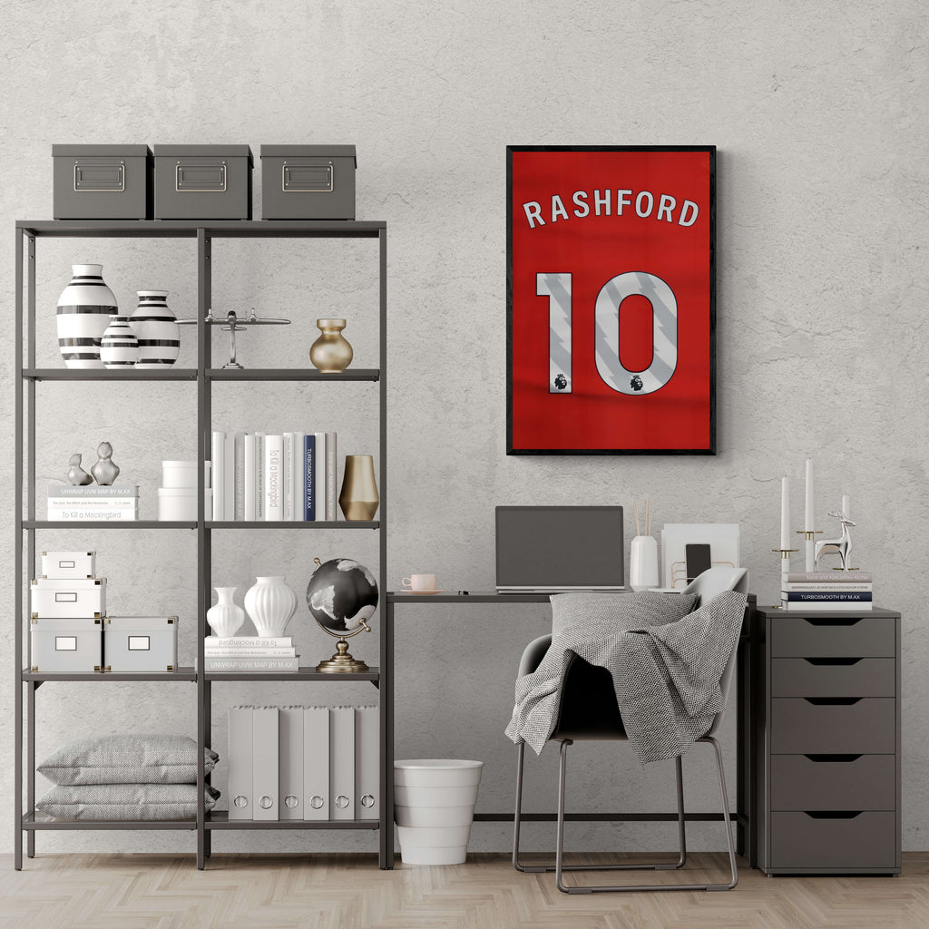 Marcus Rashford Poster | Muurdecoratie | Wanddecoratie | Voetbalster Kunst | Sport Icoon Print