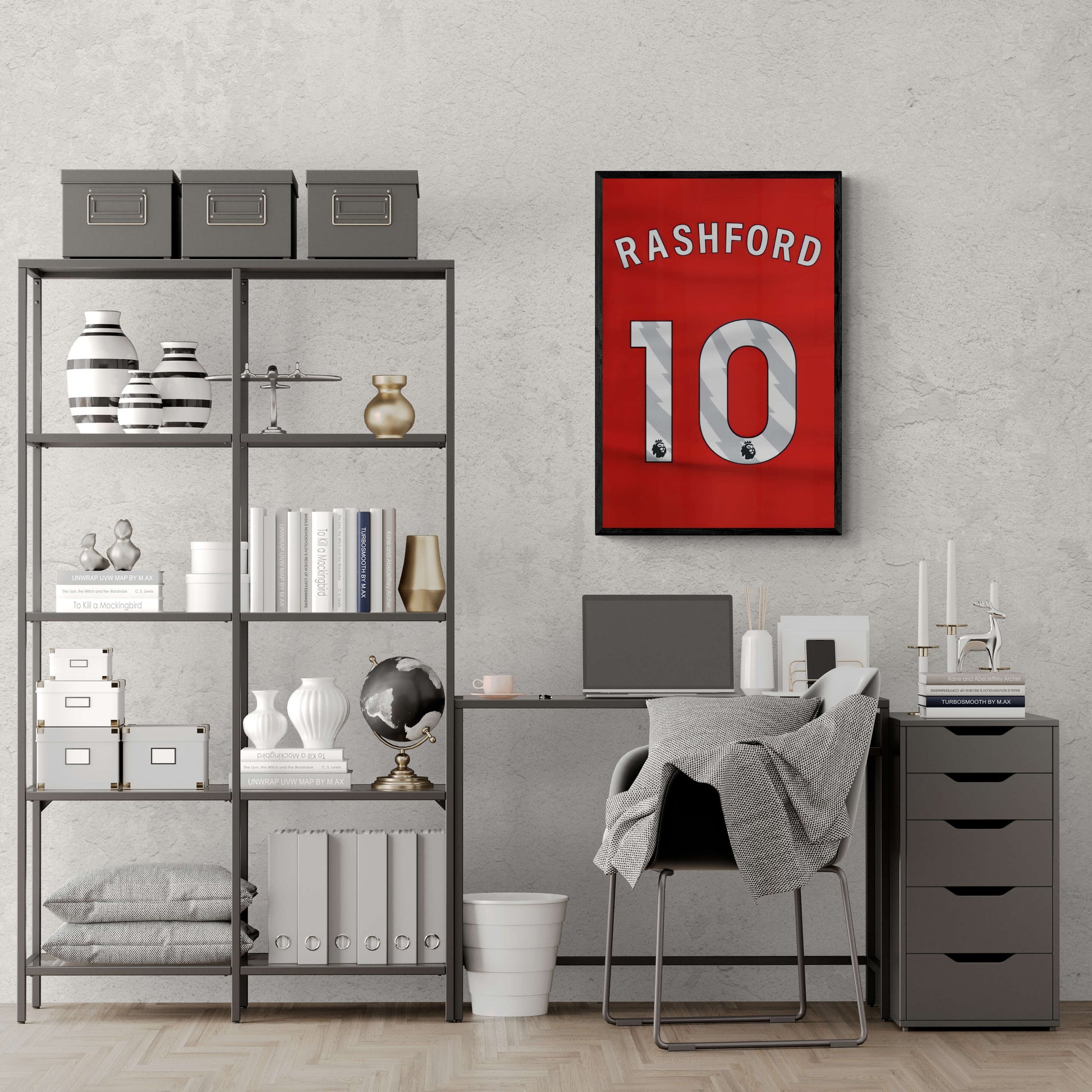 Marcus Rashford Poster | Muurdecoratie | Wanddecoratie | Voetbalster Kunst | Sport Icoon Print