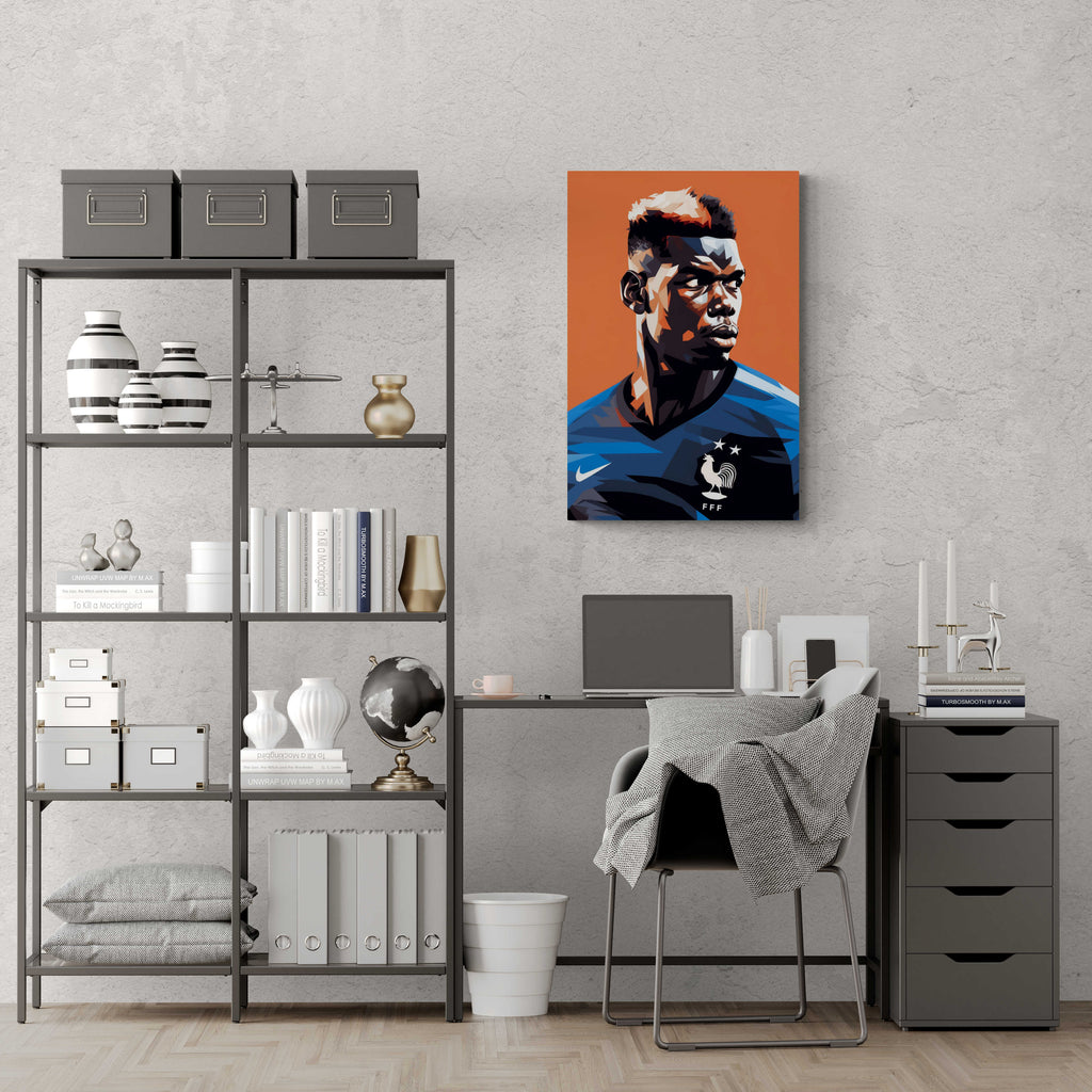 Paul Pogba Poster | Manchester United | Voetbal Muurdecoratie | Sport Fan Cadeau | Premium Kwaliteit Afdruk