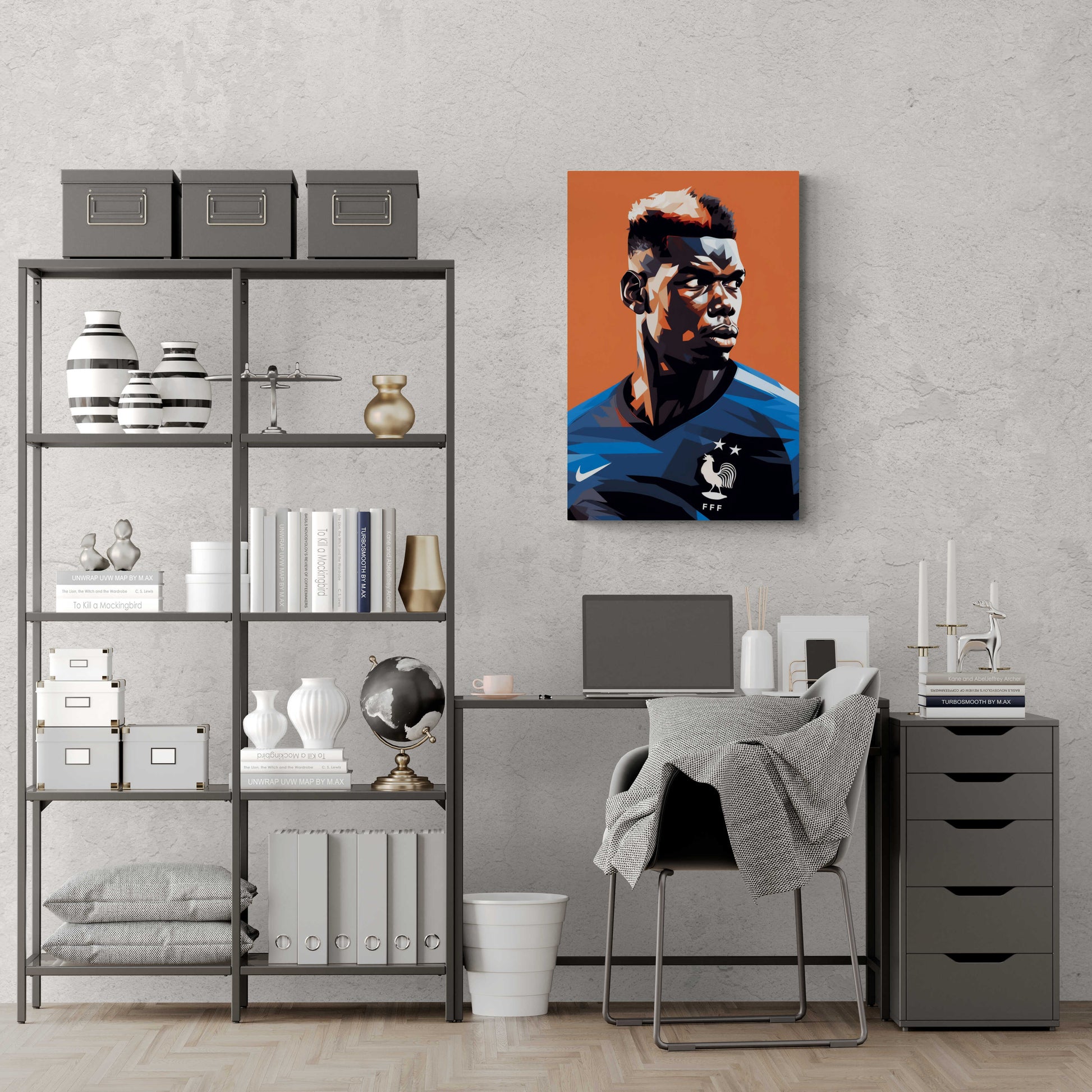 Paul Pogba Poster | Manchester United | Voetbal Muurdecoratie | Sport Fan Cadeau | Premium Kwaliteit Afdruk