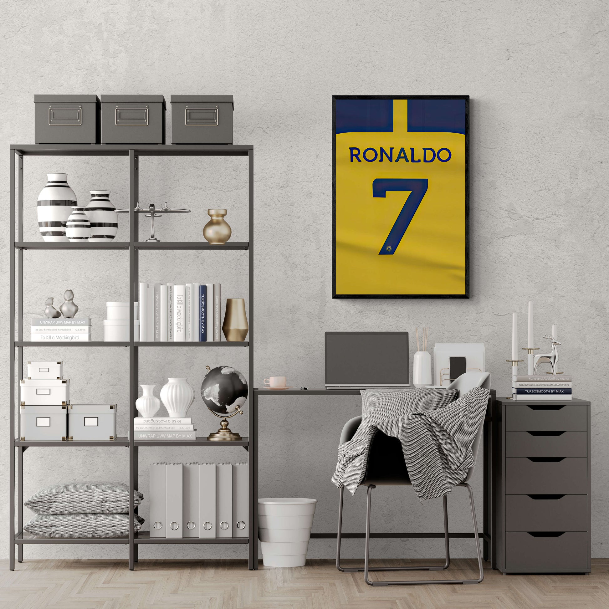 Cristiano Ronaldo | Iconische Voetbalster | Nummer 7 | Muurdecoratie Poster | Wanddecoratie Kunst