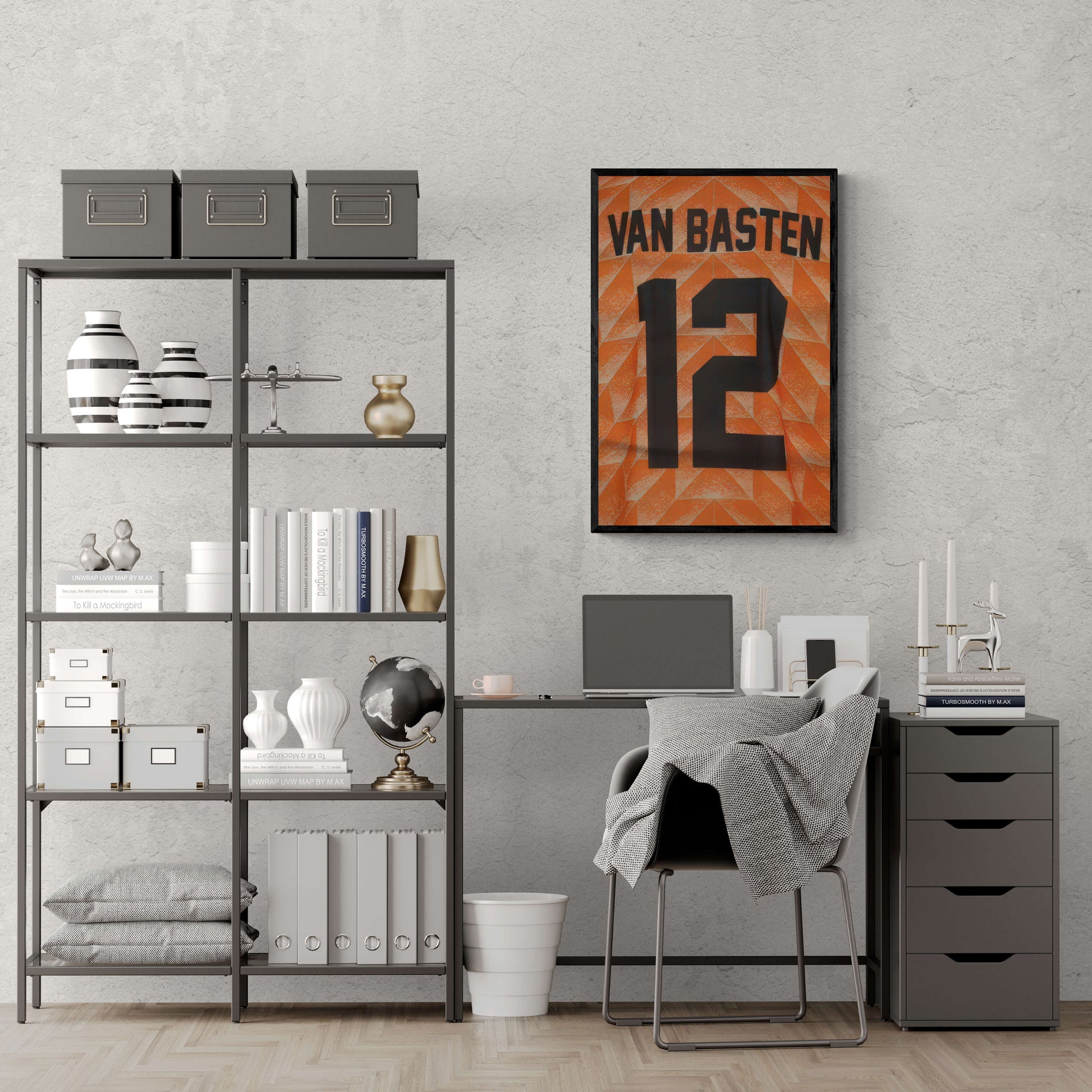 Van Basten | Iconische Voetbal Legende | Retro Wanddecoratie | Poster Kunst | Muurdecoratie Vintage