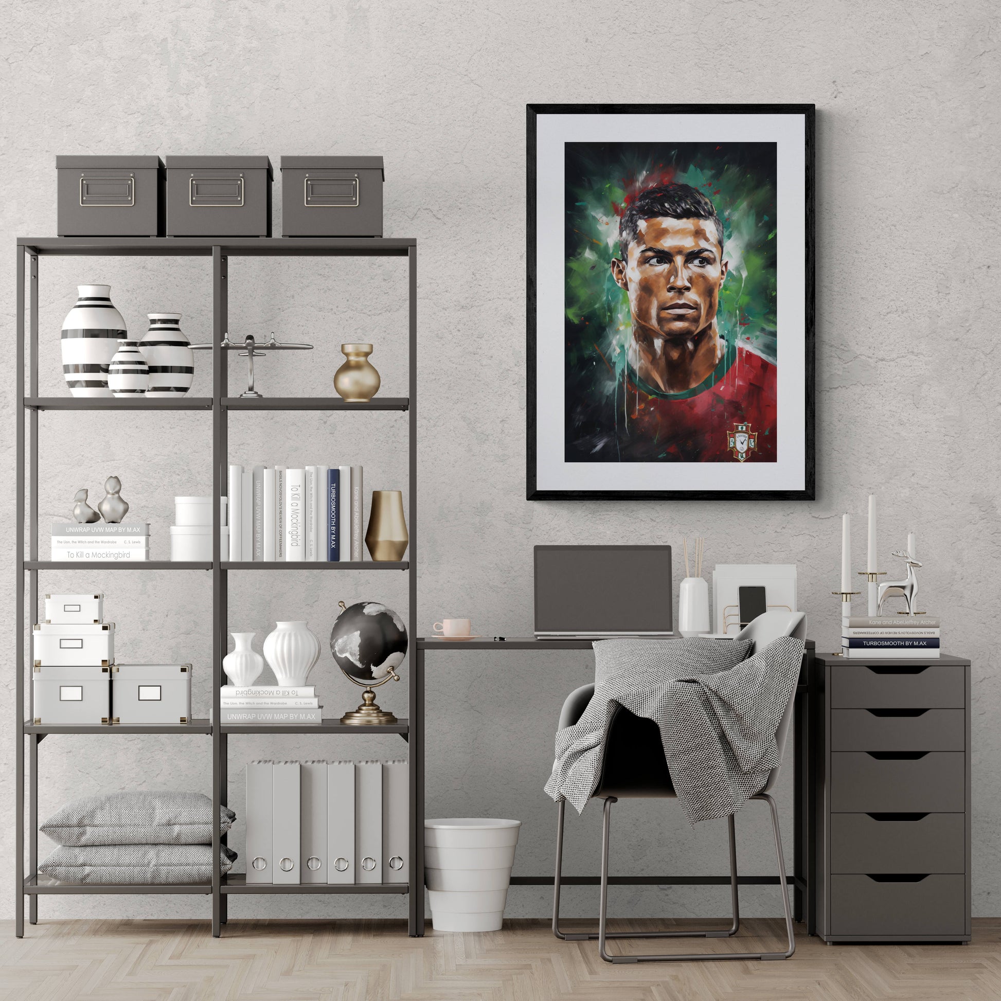 Cristiano Ronaldo | Portugal Team | Voetbal Legende | Muurdecoratie | Posters | Schilderijen | Cadeau Fans