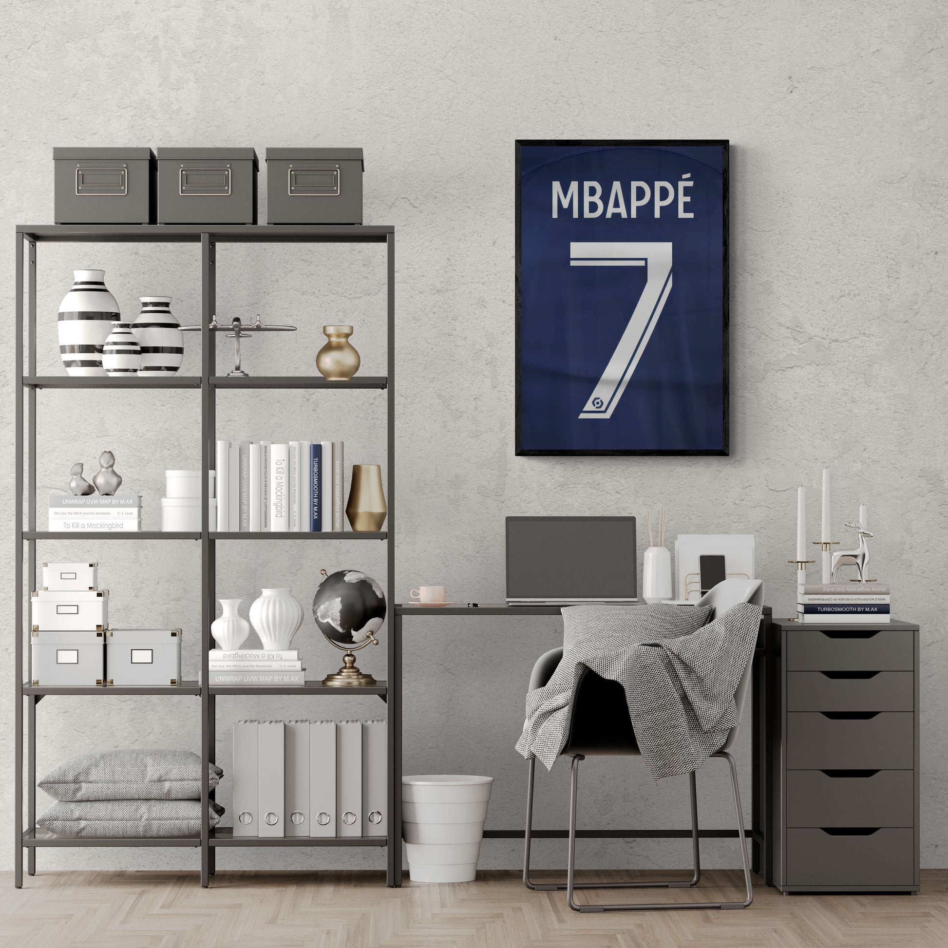 Kylian Mbappe | Posters | Muurdecoratie Voetbal | Wanddecoratie Sport | Dynamisch | Levendige Kleuren | Hoge Kwaliteit | Perfect voor Woonkamer of Sportruimte