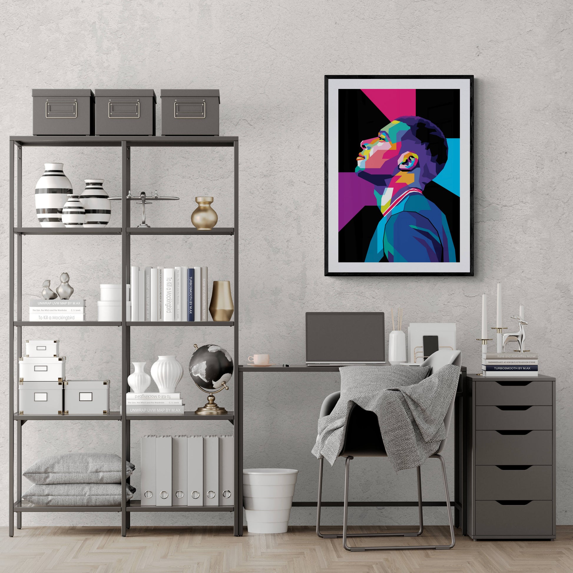 Kylian Mbappe | Pop Art Wanddecoratie | Muurdecoratie voor Huis & Tuin | Moderne Visuele Kunst | Posters