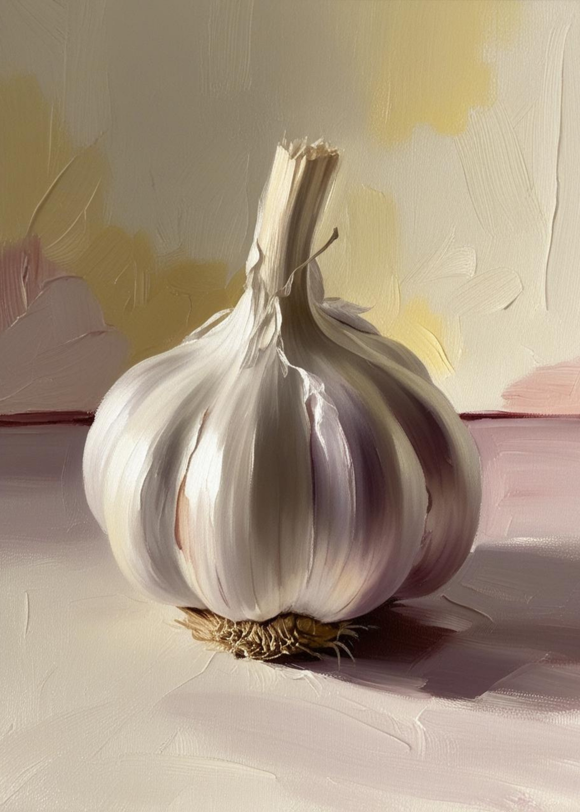 Garlic Enthusiasts | Muurdecoratie Keuken Poster | Realistische Groenten Print | Culinaire Kunst Wanddecoratie