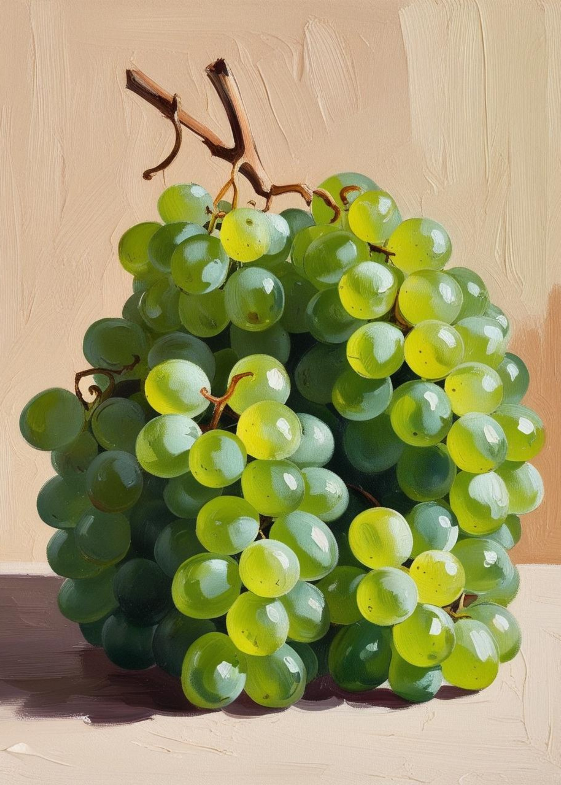 Grapes Still Life | Muurdecoratie | Fruit Decoratie | Botanische Wanddecoratie | Keuken Poster Kunst