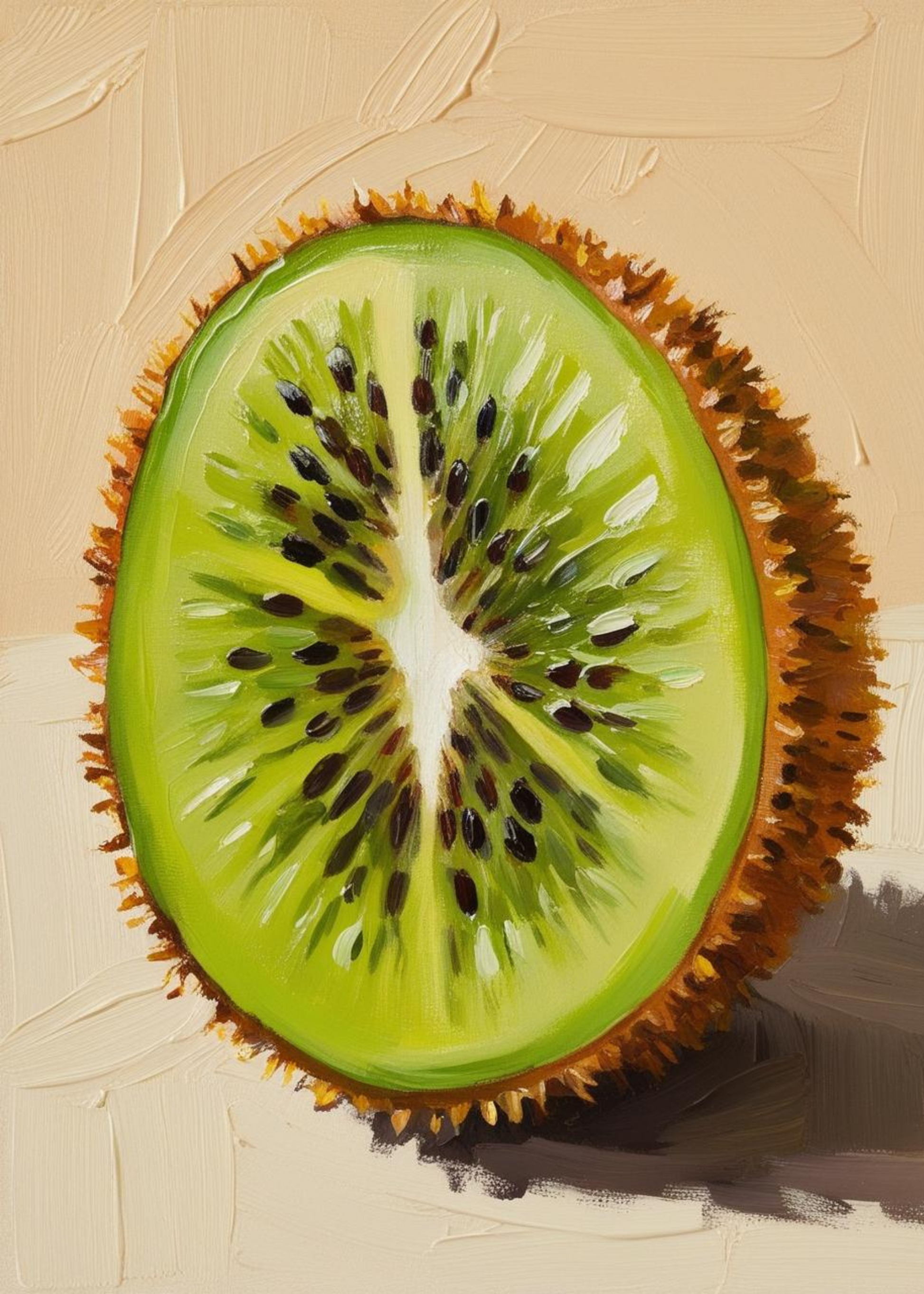Fresh Kiwi | Posters | Botanische Illustratie | Muurdecoratie voor Woonkamer & Keuken | Fruit Print | Natuur geïnspireerde Wanddecoratie