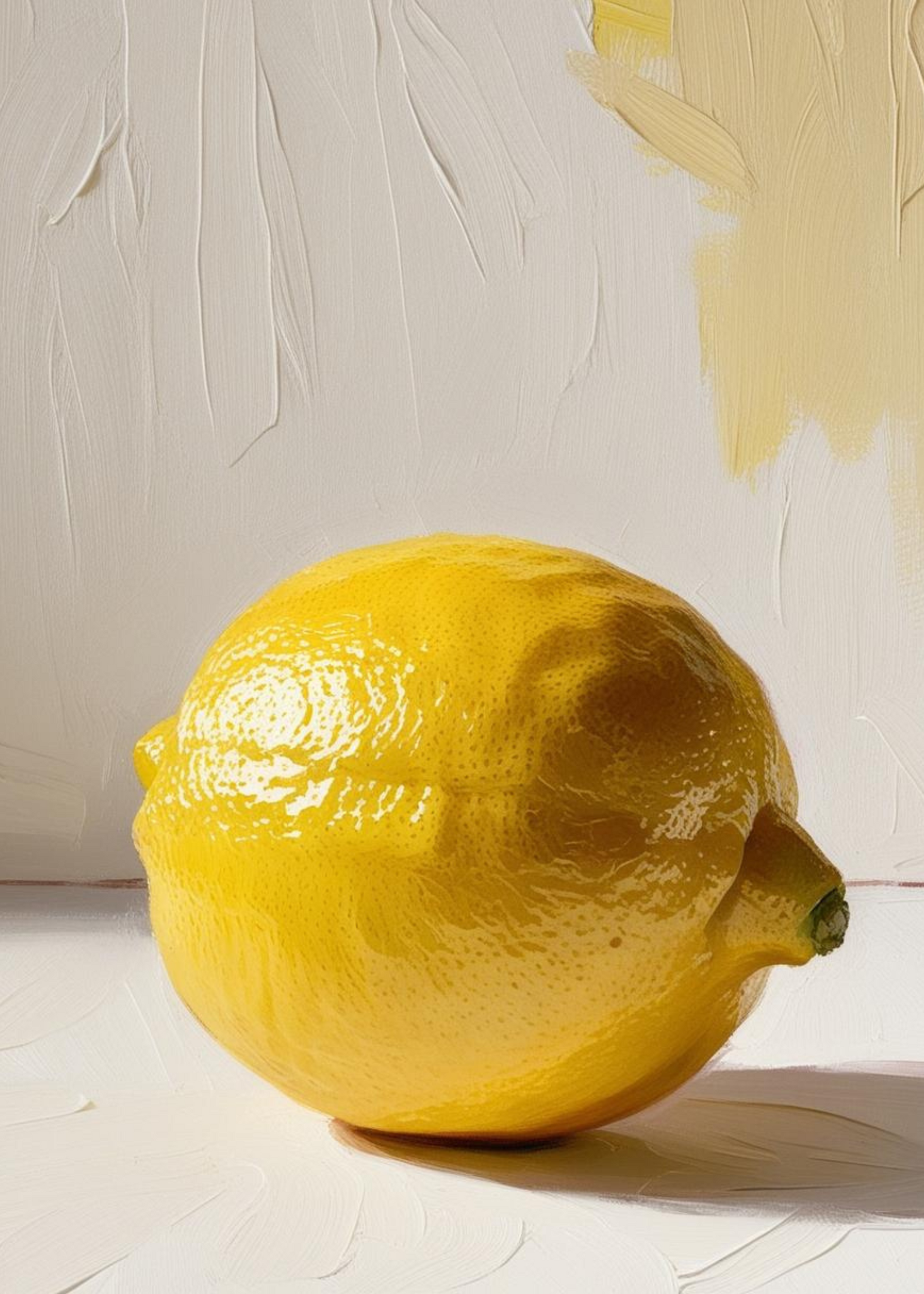 Fresh Lemon Art Print | Citrus Fruit Poster | Muurdecoratie | Wanddecoratie voor Huis & Keuken | Abstracte Schilderijen