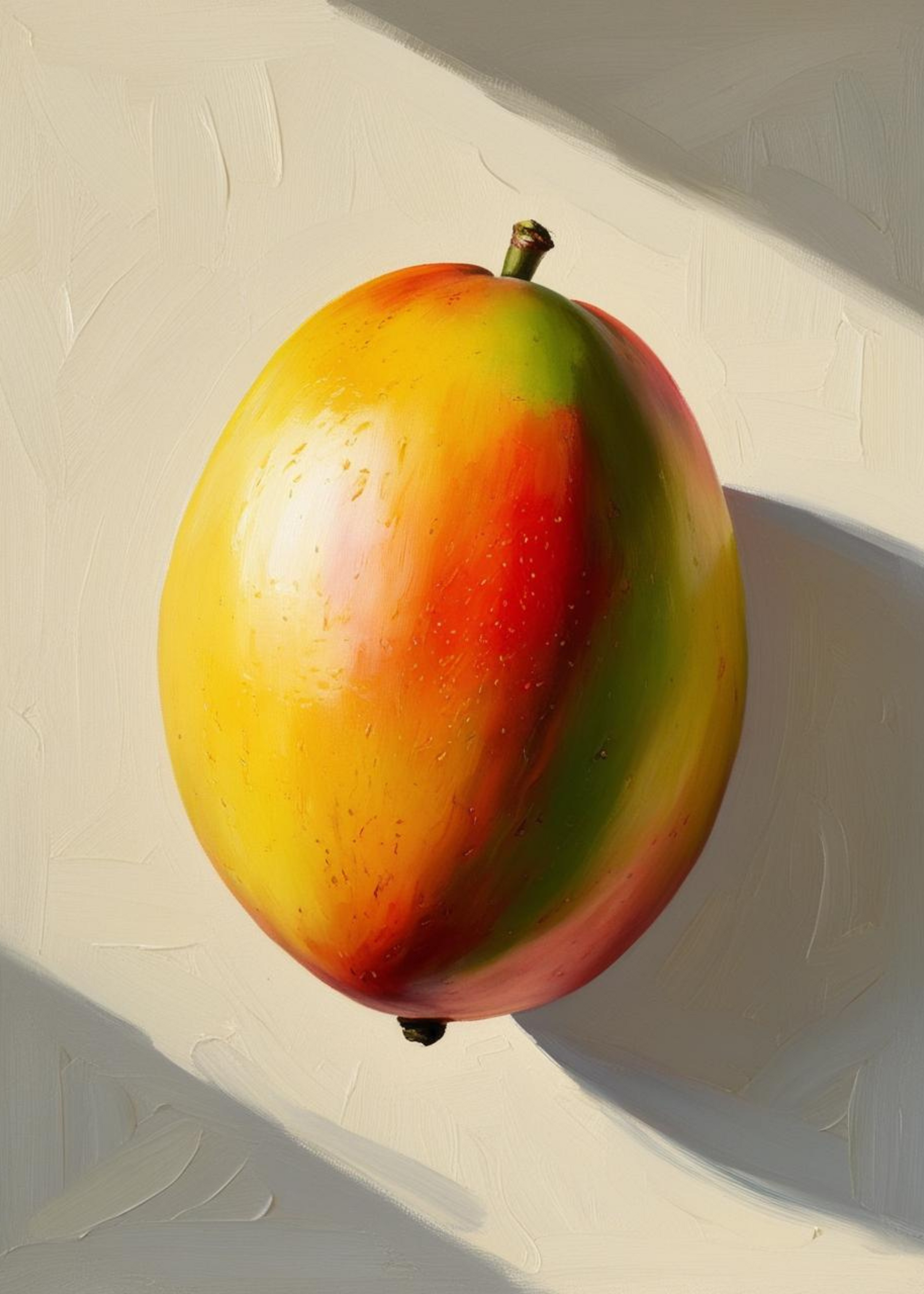Mango Art Print | Schilderij Poster | Kleurrijke Muurdecoratie | Fruit Illustratie | Premium Wanddecoratie | Natuur-geïnspireerde Muurkunst | Huis en Tuin Decoratie