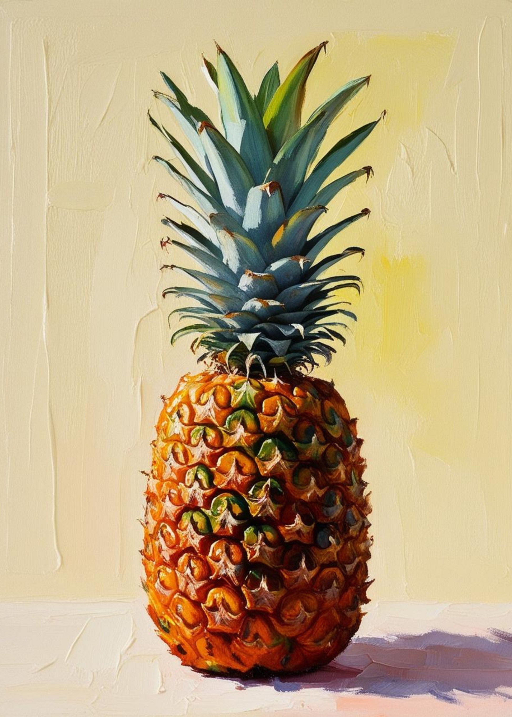 Pineapple Art Print | Kleurrijke Muurdecoratie | Tropische Wanddecoratie | Woonkamer & Keuken Posters | Moderne Interieur Kunst