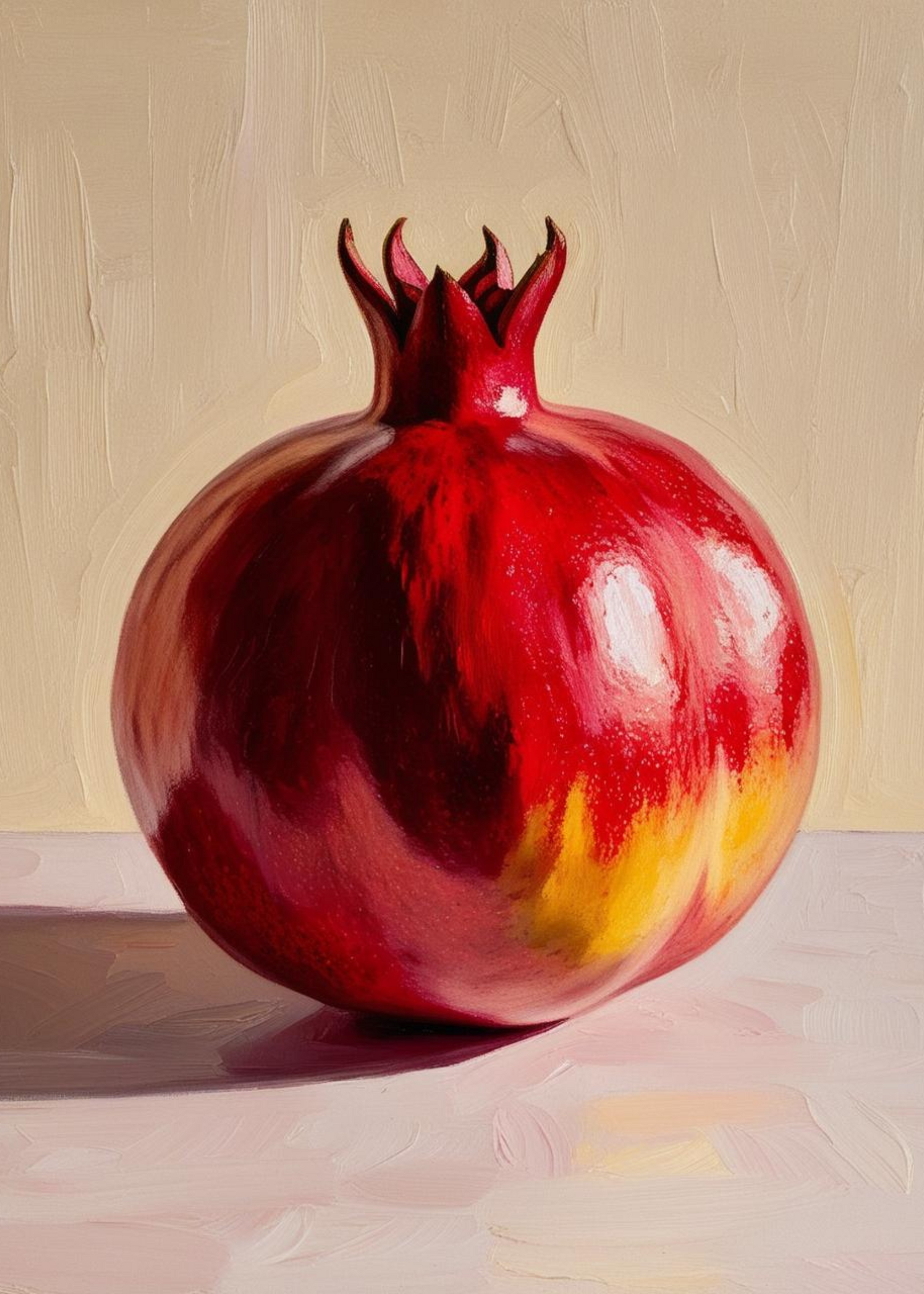 Fruits Gallery Poster | Levendige Granaatappel Kunstwerk | Muurdecoratie | Kleurrijke Botanische Print