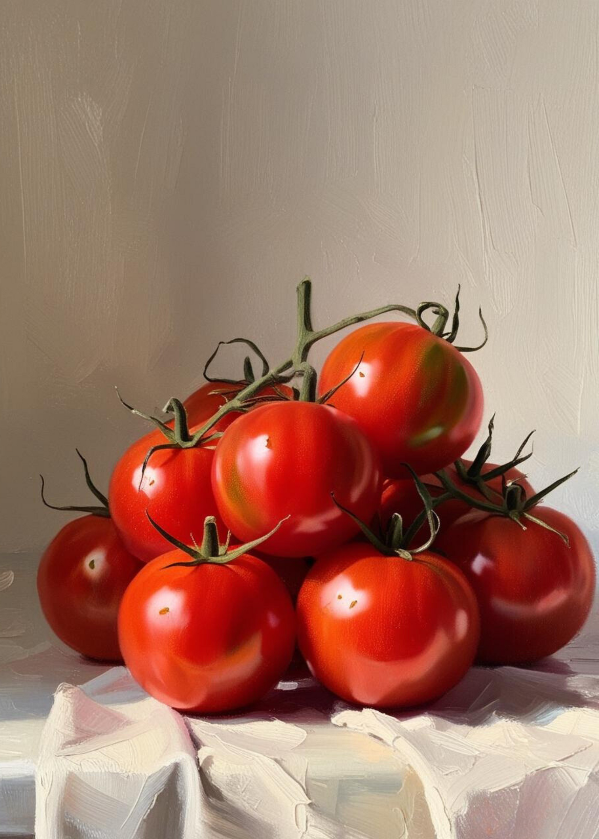 Fresh Tomatoes Muurdecoratie | Botanische Illustratie | Keuken Wanddecoratie | Groente Kunst Poster