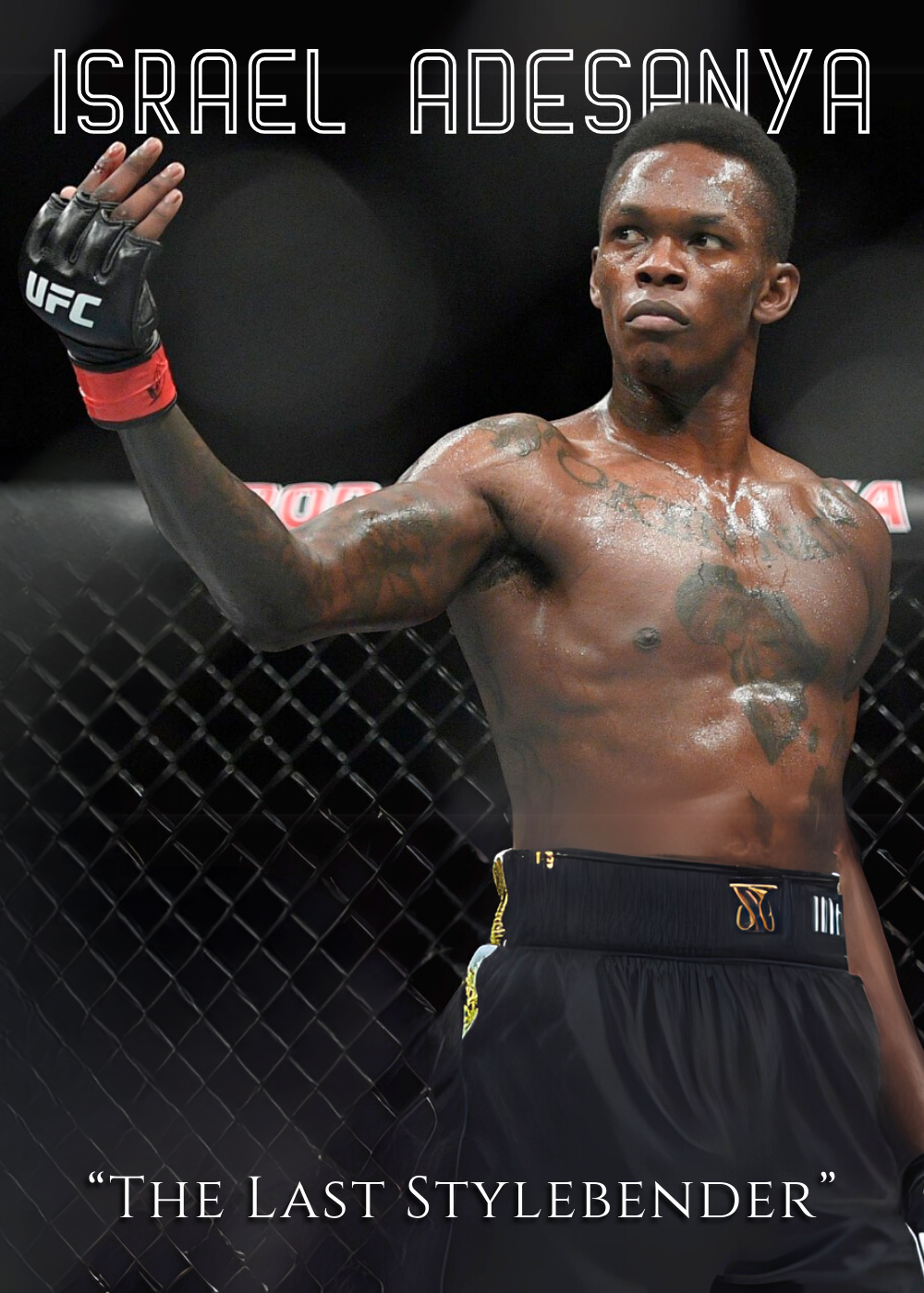 The Last Stylebender' Israel Adesanya | Muurdecoratie MMA Kampioen | Wanddecoratie UFC Poster
