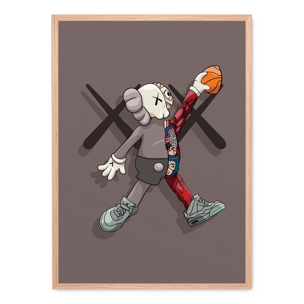 KAWS Art | Basketball Design Muurdecoratie | Wanddecoratie Schilderijen | Canvas Kunst voor Huis
