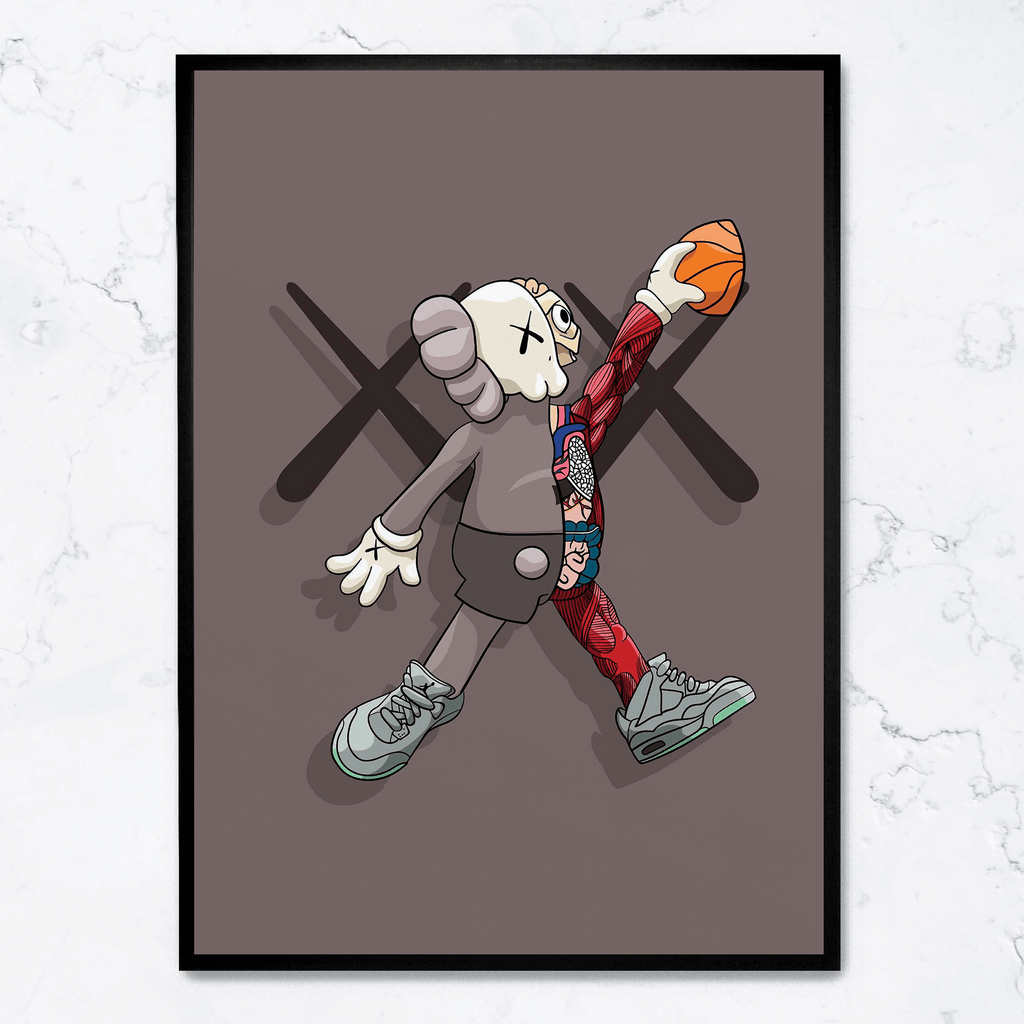 KAWS Art | Basketball Design Muurdecoratie | Wanddecoratie Schilderijen | Canvas Kunst voor Huis