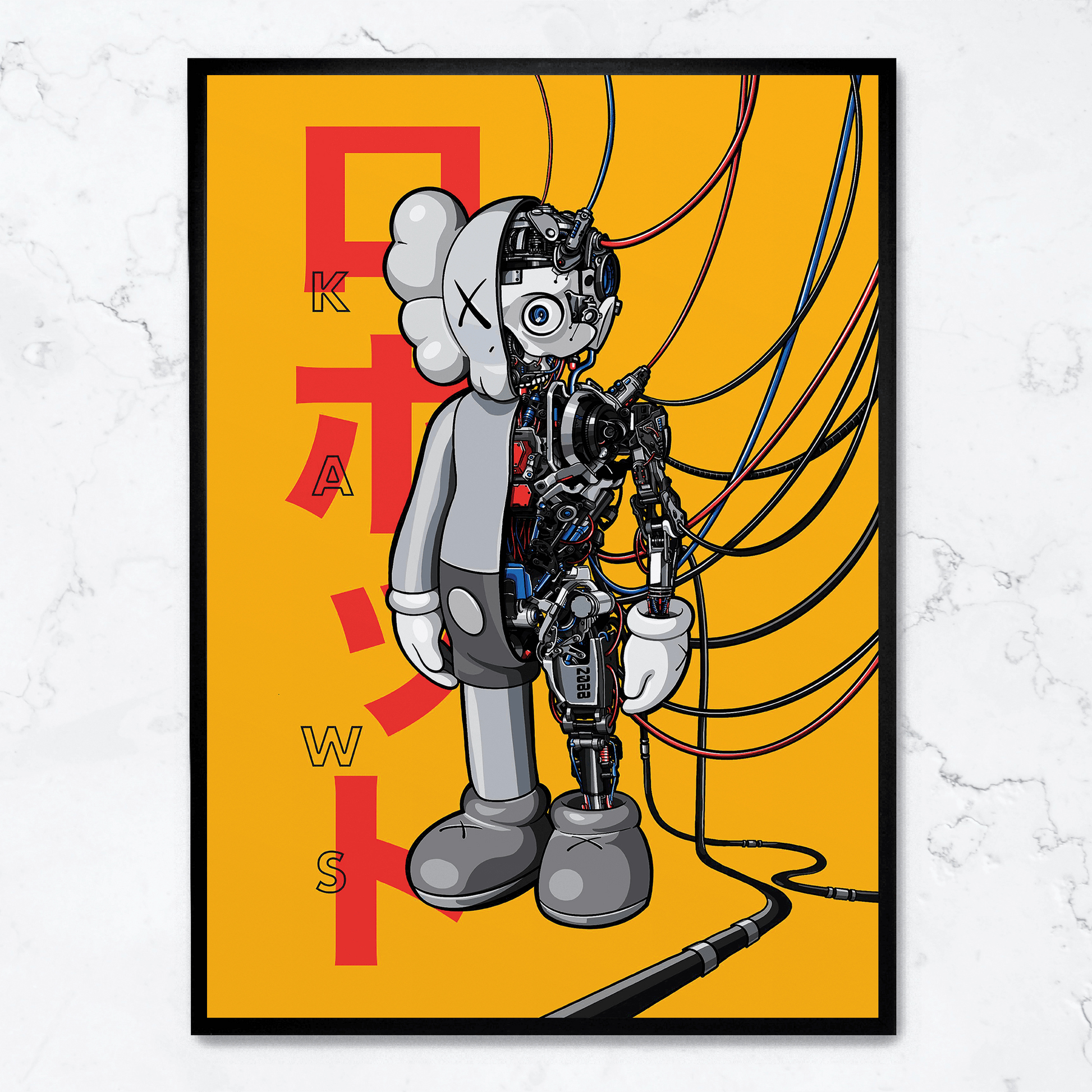 KAWS Robot | Limited Edition | Muurdecoratie | Moderne Wanddecoratie | Urban Art Posters | Schilderijen