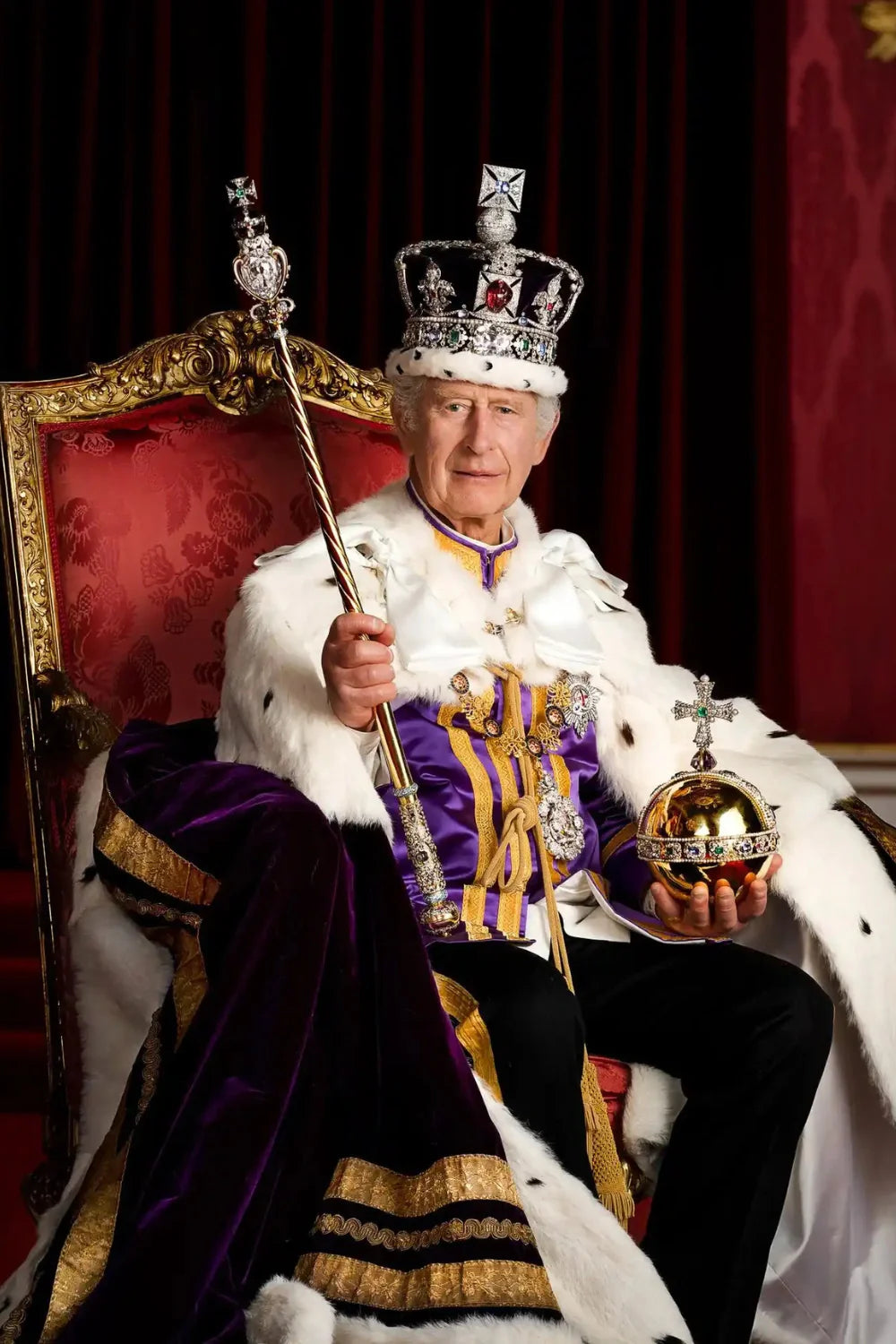 King Charles III Coronation | Posters | Muurdecoratie | Wanddecoratie | Koninklijk Portret | Canvas Kunst | Authentiek Schilderij | Verzamelaarsobject | Koningshuis Liefhebbers