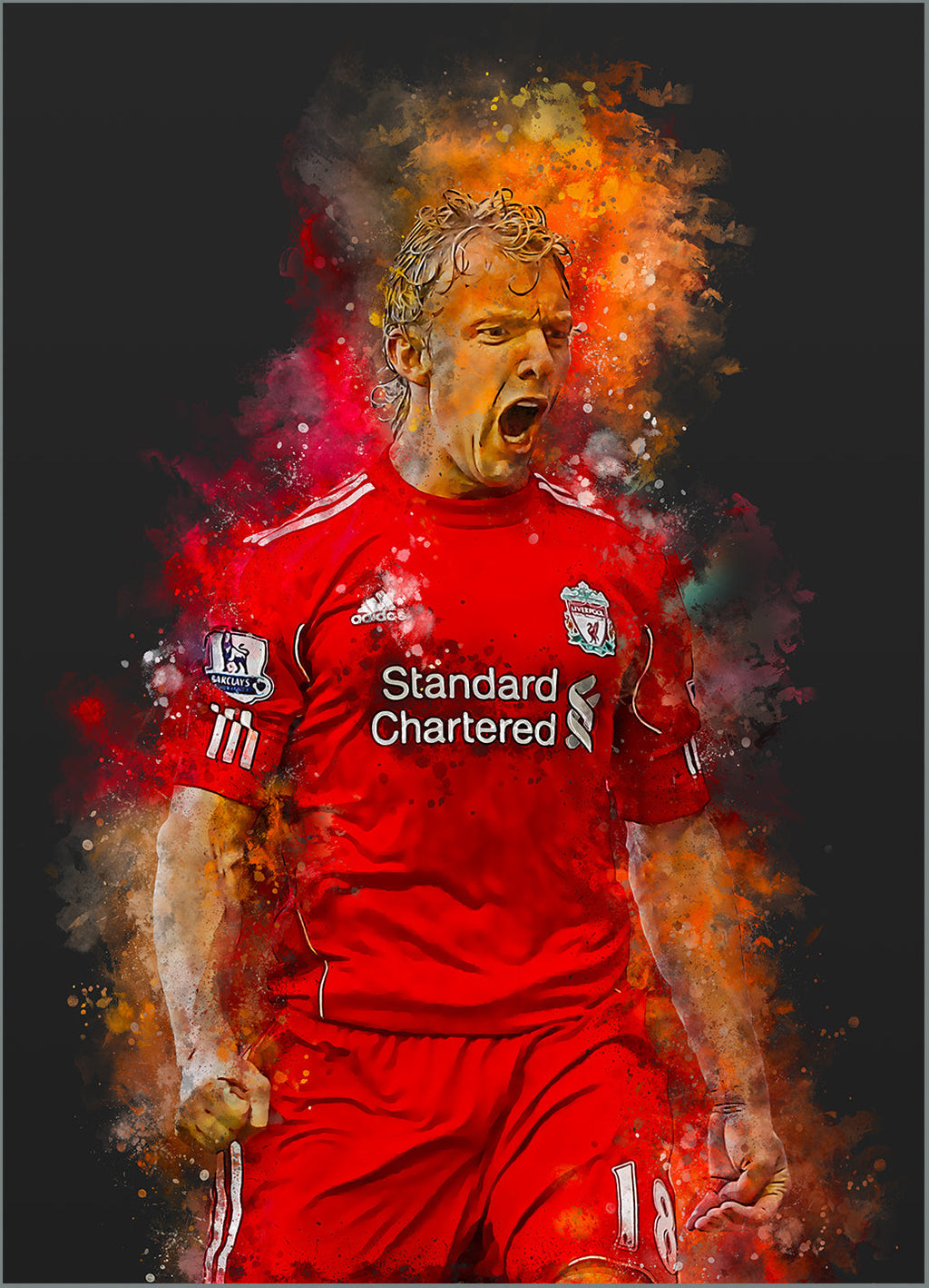 Kuijt Voetbal Poster | Muurdecoratie | Wanddecoratie | Canvas Kunst | Schilderijen | Posters
