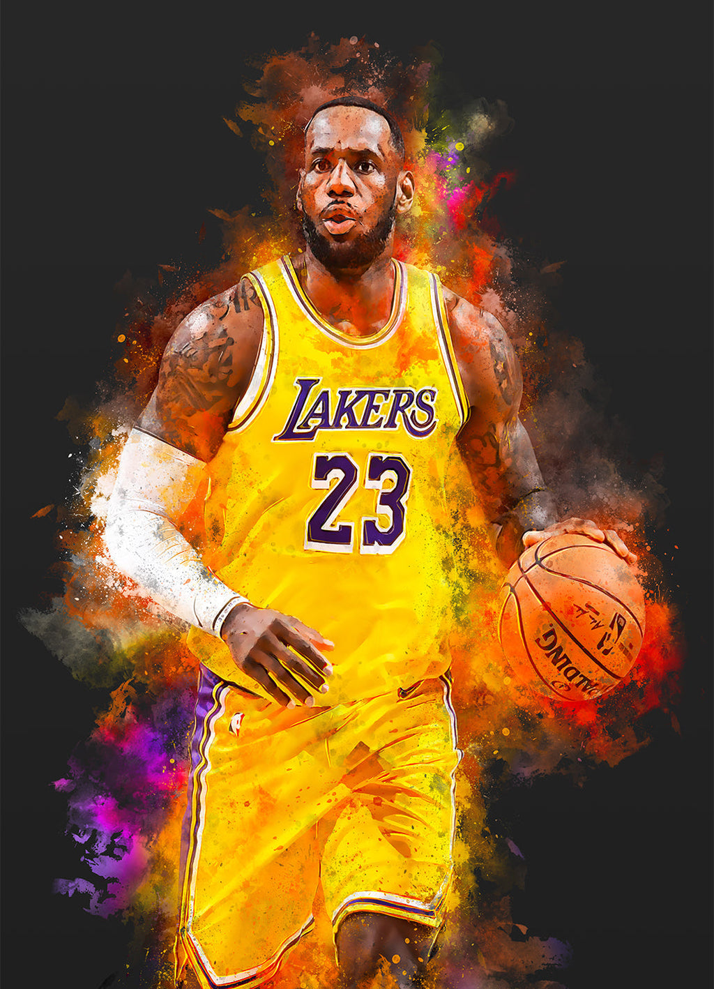 Lebron James poster | Muurdecoratie sport | Wanddecoratie basketbal kunst | Posters | Schilderijen