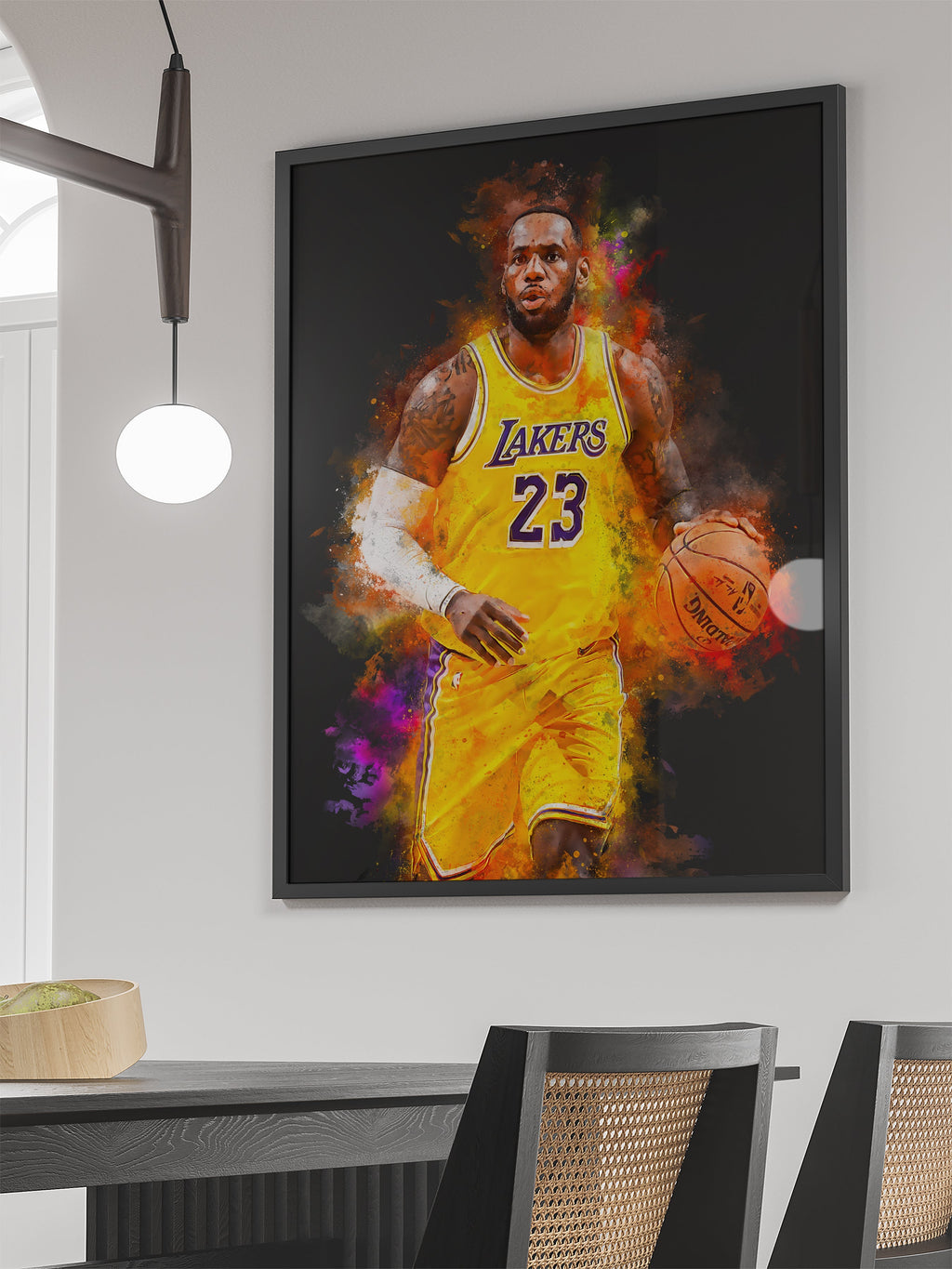 Lebron James poster | Muurdecoratie sport | Wanddecoratie basketbal kunst | Posters | Schilderijen