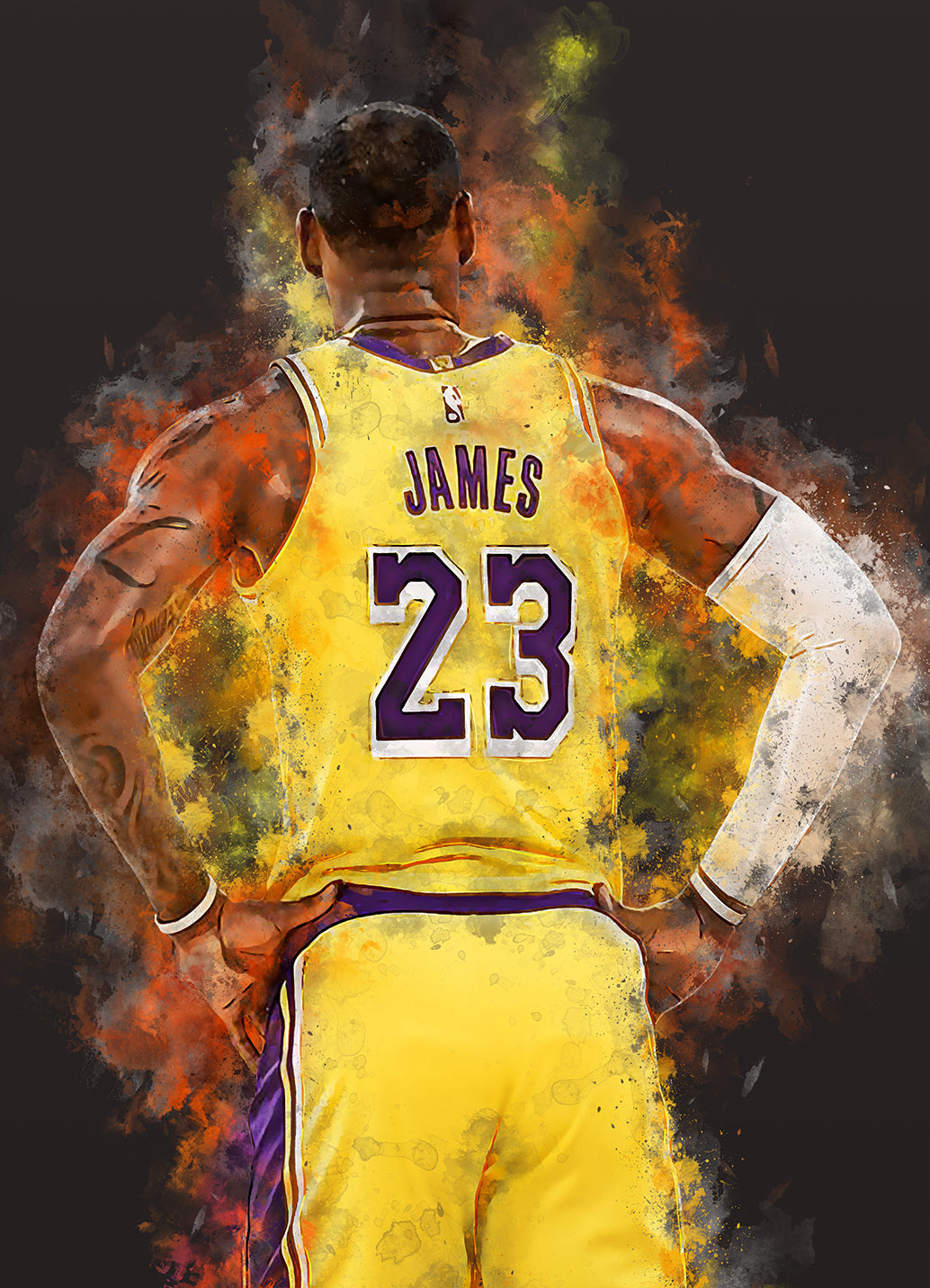 Lebron sport poster | Muurdecoratie Lebron James | Wanddecoratie sportposter | Posters & Kunst