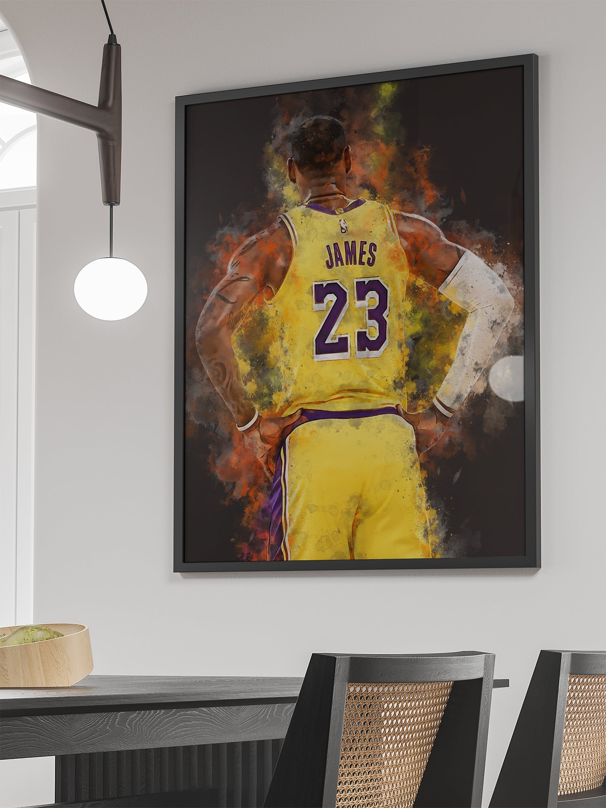 Lebron sport poster | Muurdecoratie Lebron James | Wanddecoratie sportposter | Posters & Kunst