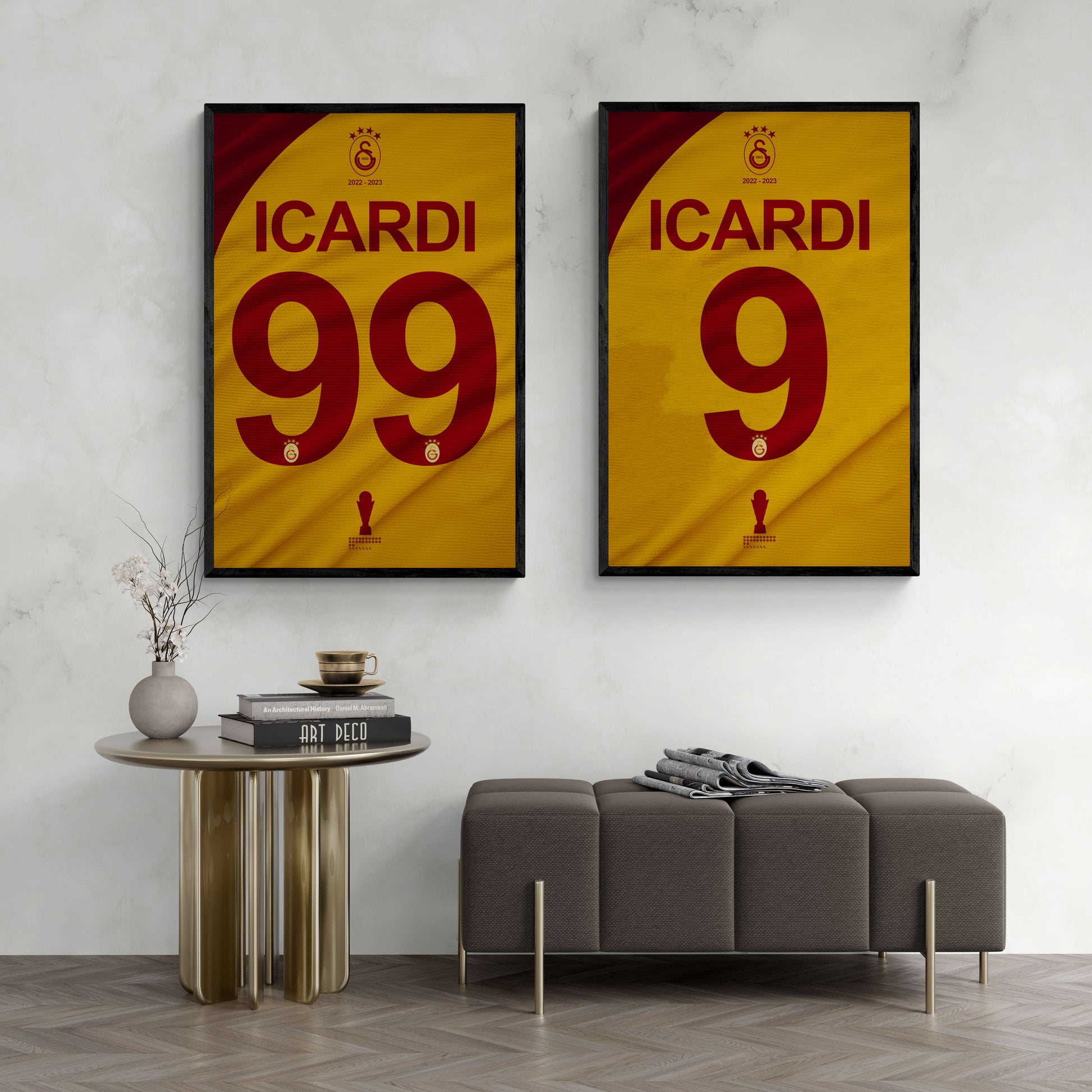 Icardi | Nummer 99 | Muurdecoratie | Voetballer Poster | Wanddecoratie | Canvas Kunst