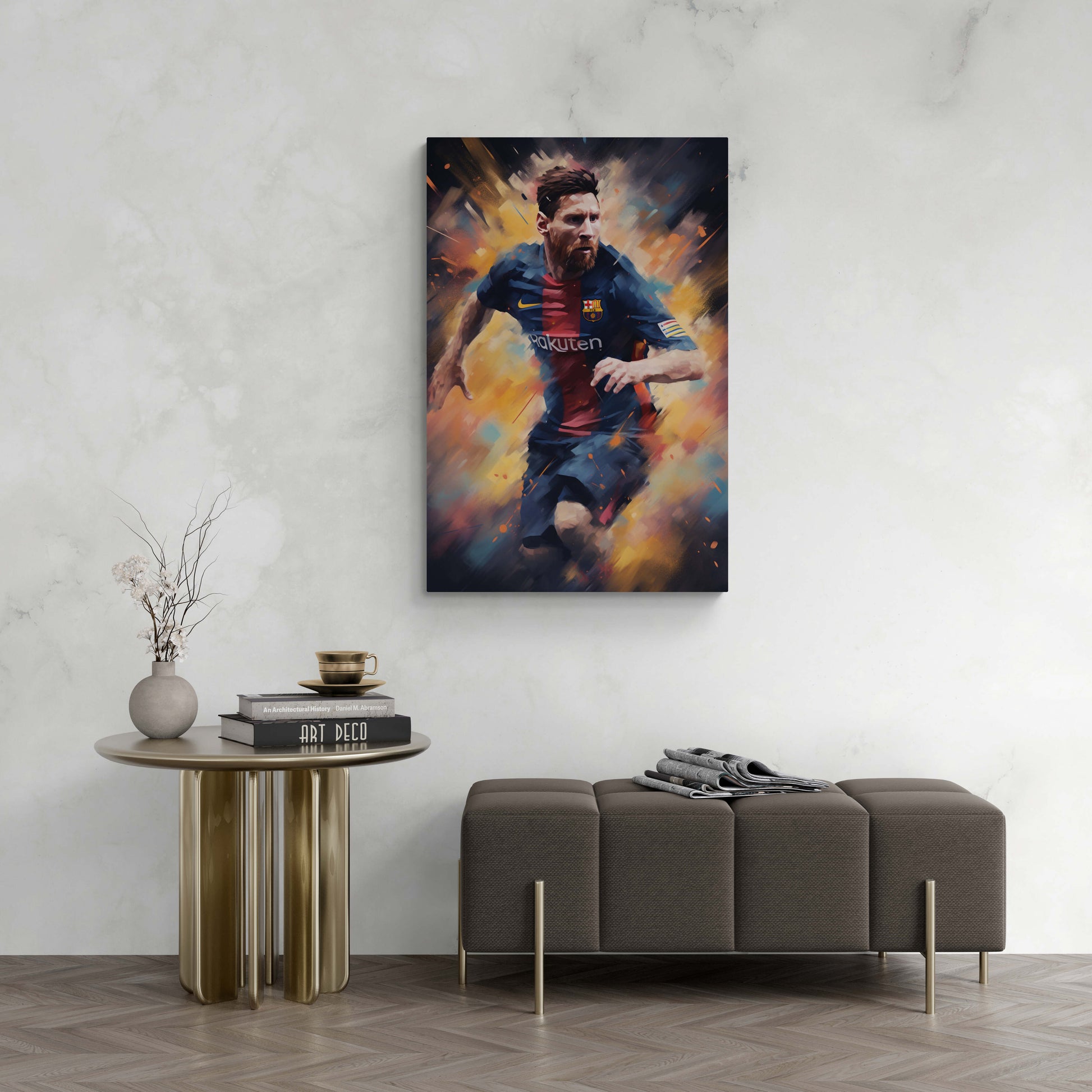 Lionel Messi Poster | Iconische Wanddecoratie | Muurdecoratie FC Barcelona | Voetbal Legende Schilderijen | Hoge Kwaliteit | Perfect voor Sportliefhebbers | Posters voor Huis en Kantoor Decoratie