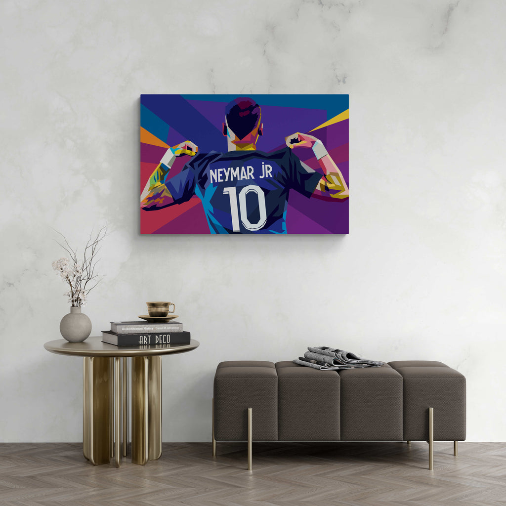 Neymar JR | Premium Art Print | Muurdecoratie voor thuis of kantoor | Wanddecoratie voor sportliefhebbers | Hoogwaardige poster