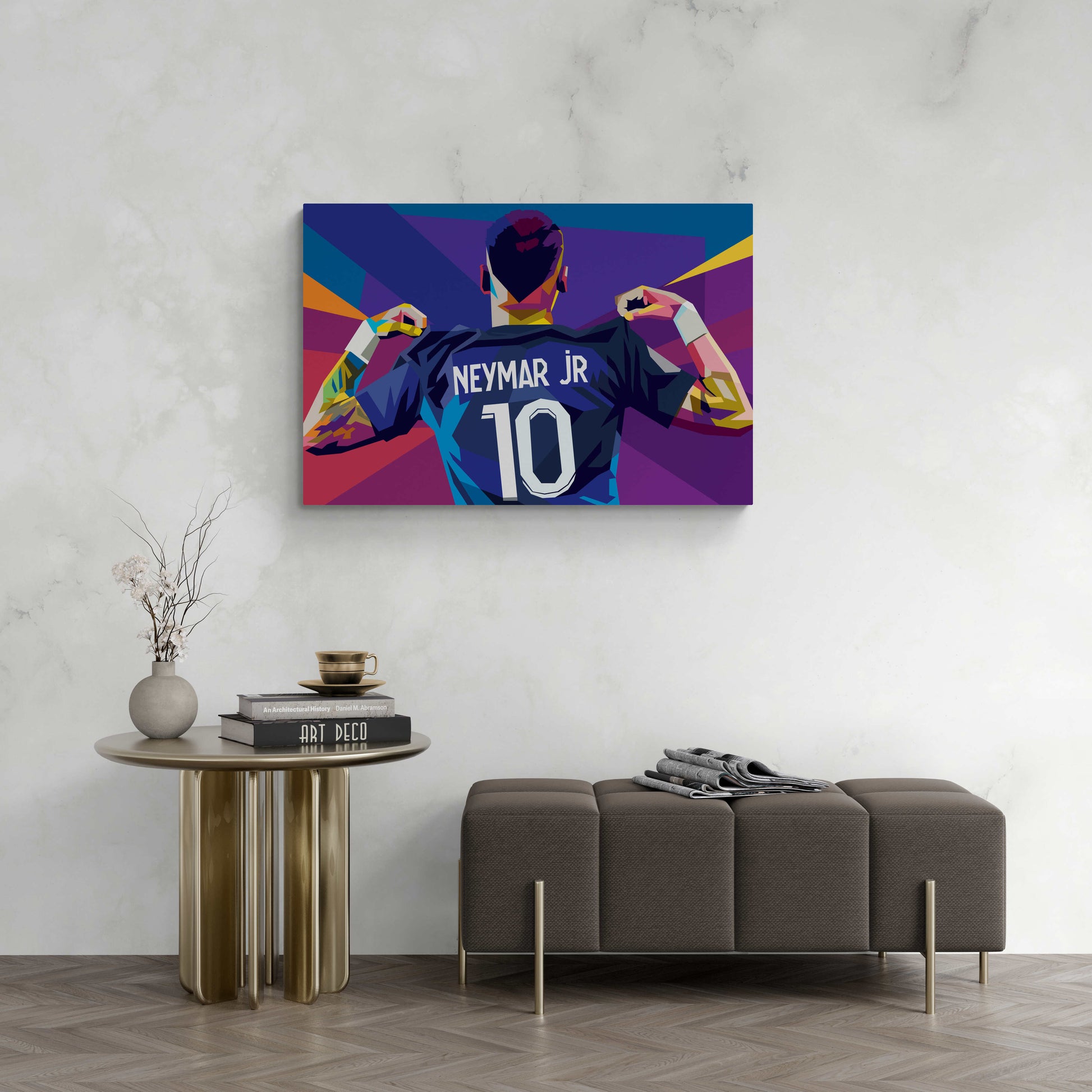 Neymar JR | Premium Art Print | Muurdecoratie voor thuis of kantoor | Wanddecoratie voor sportliefhebbers | Hoogwaardige poster